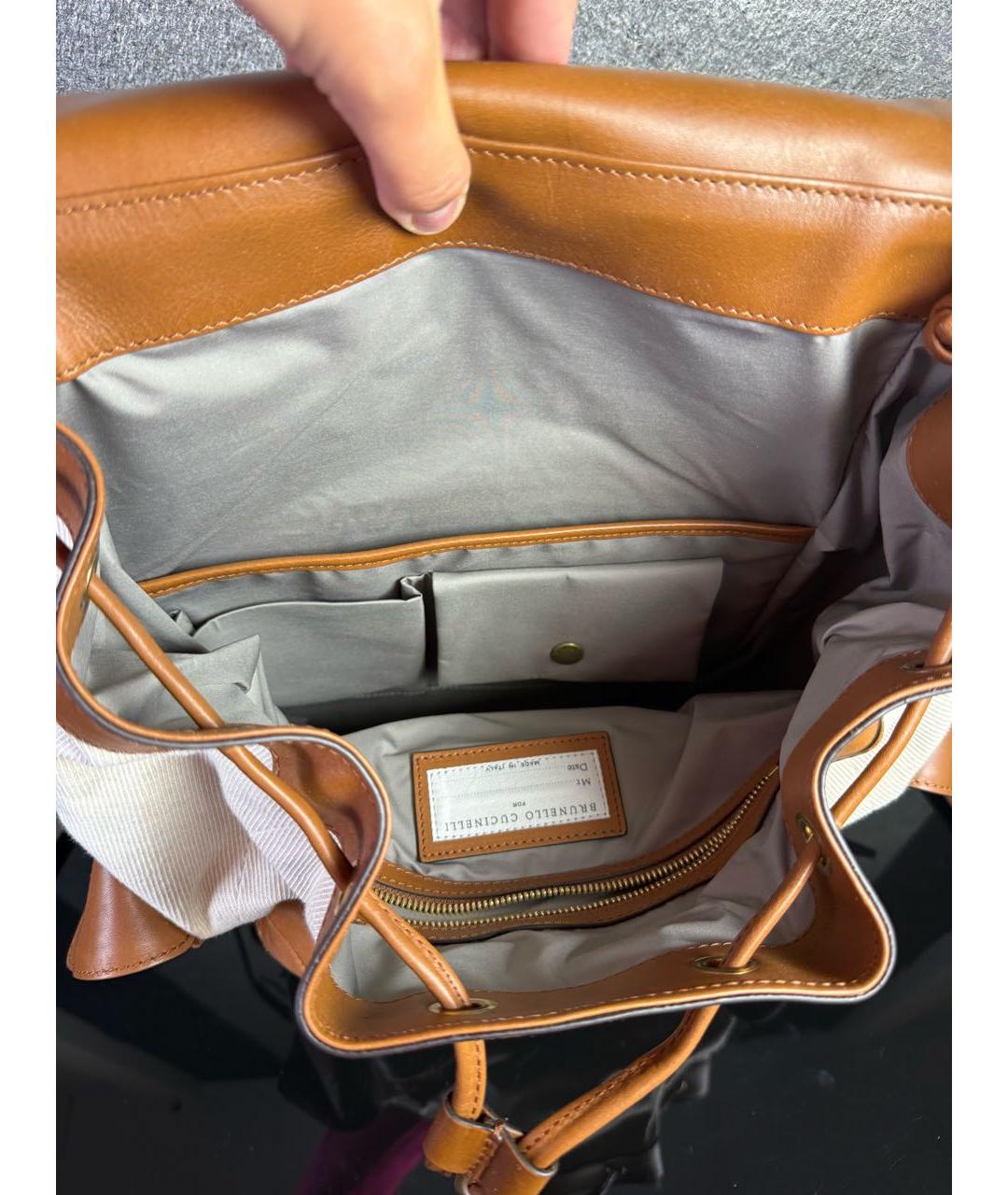BRUNELLO CUCINELLI Мульти кожаный рюкзак, фото 4