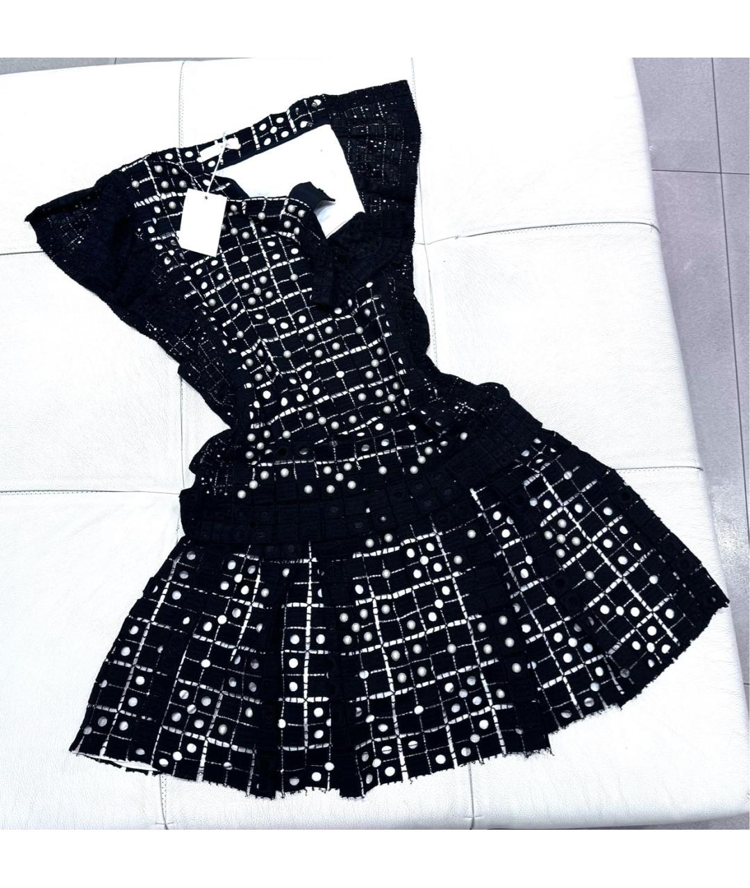 CHLOE Черное хлопковое коктейльное платье, фото 4