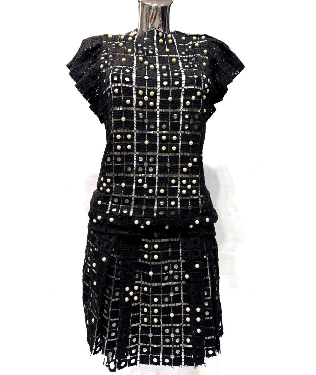 CHLOE Черное хлопковое коктейльное платье, фото 9