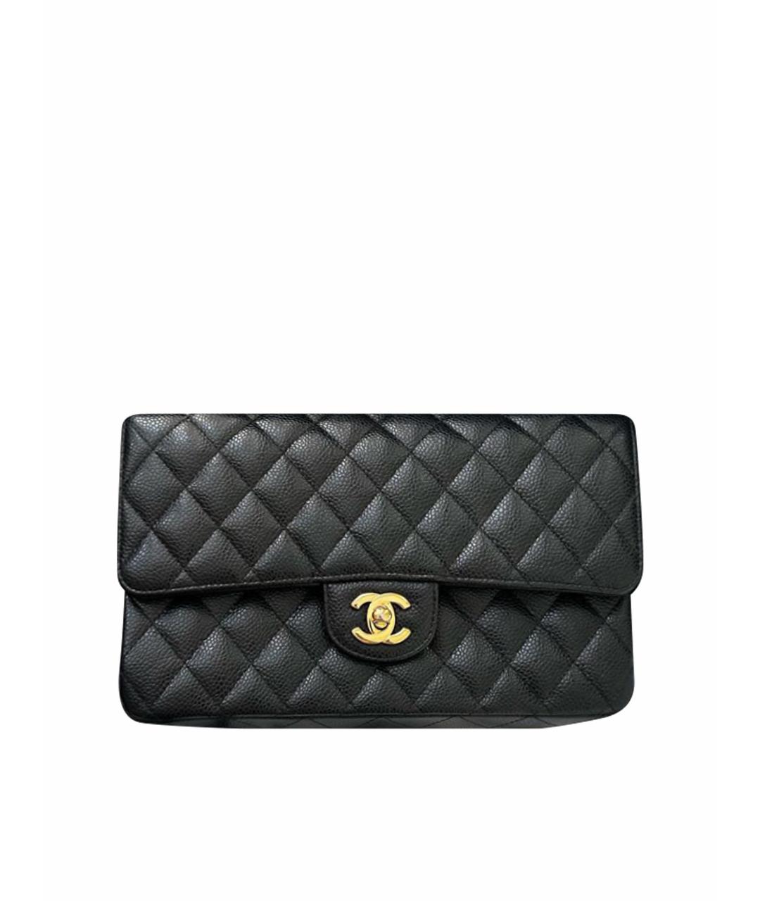 CHANEL Черная кожаная сумка через плечо, фото 1