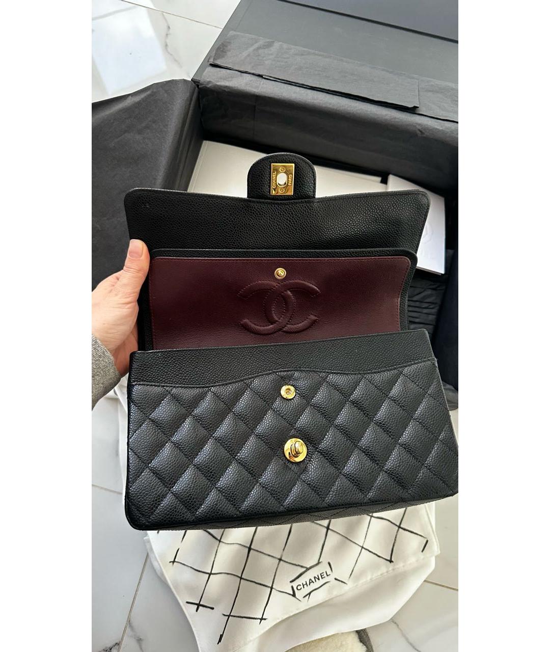 CHANEL Черная кожаная сумка через плечо, фото 3