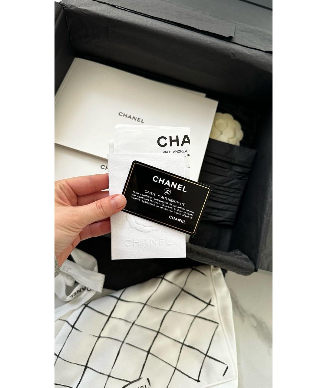 CHANEL Черная кожаная сумка через плечо, фото 7