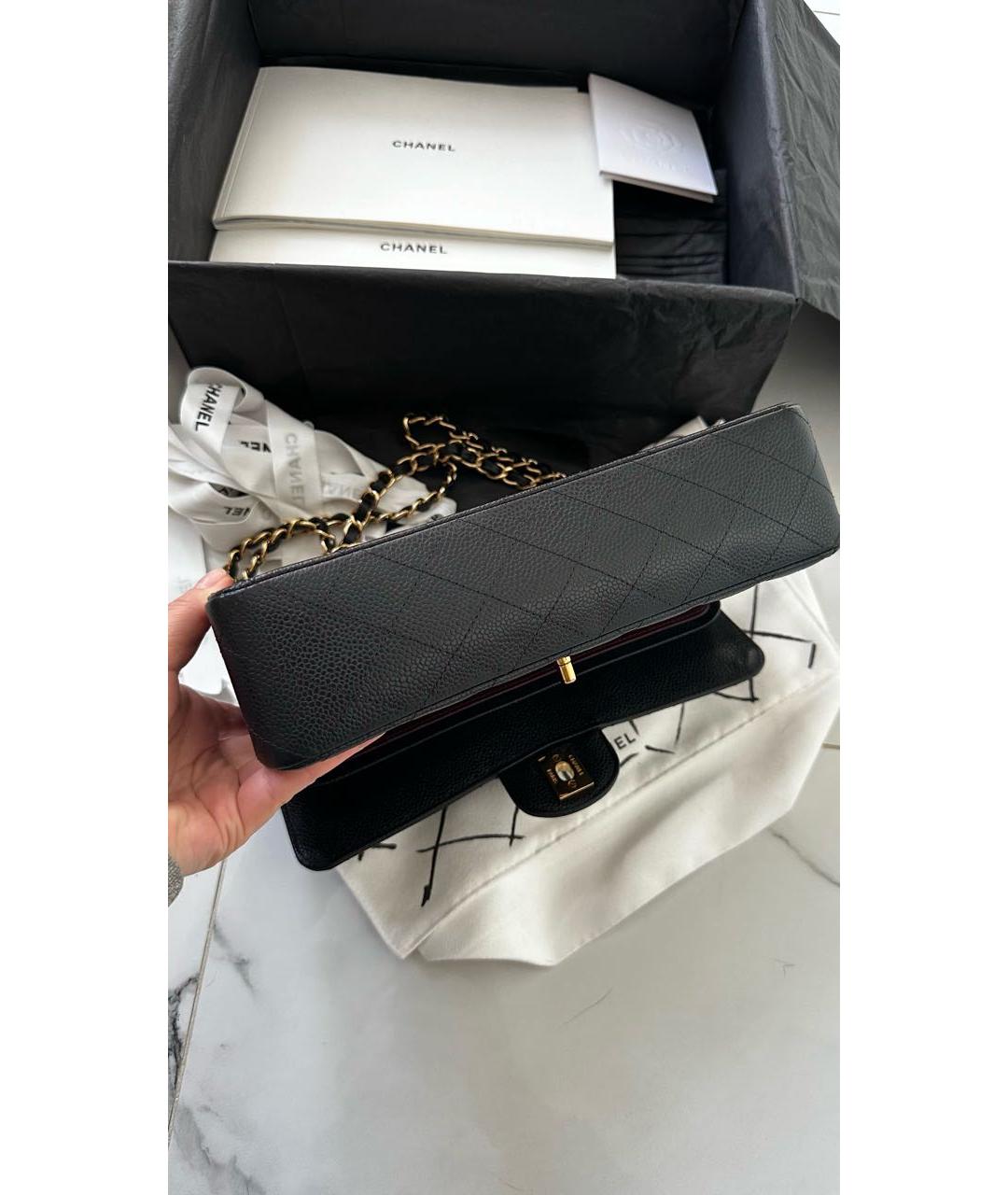 CHANEL Черная кожаная сумка через плечо, фото 8