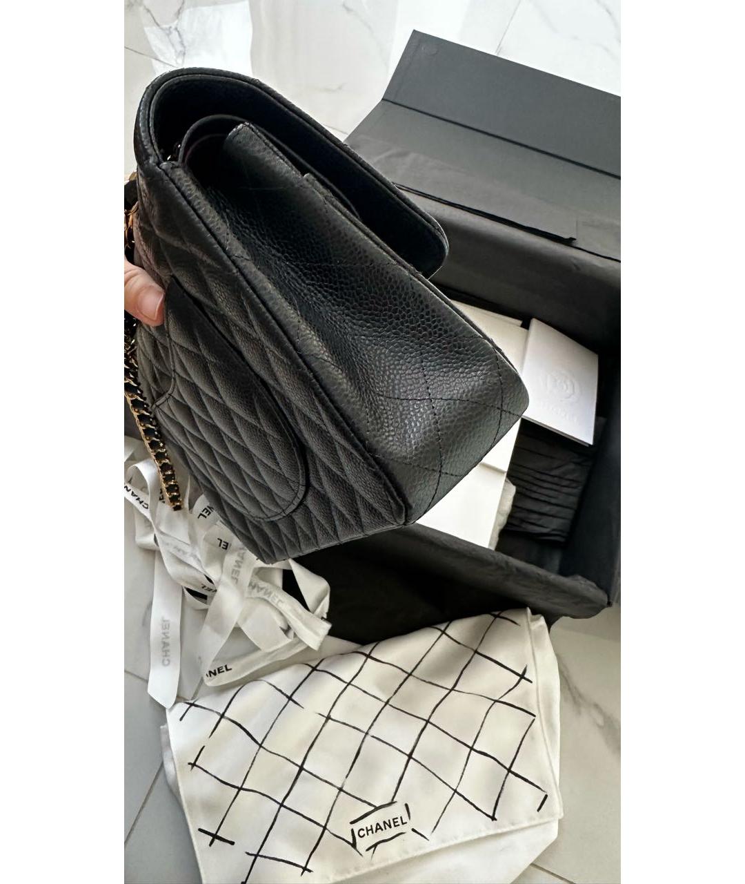 CHANEL Черная кожаная сумка через плечо, фото 4