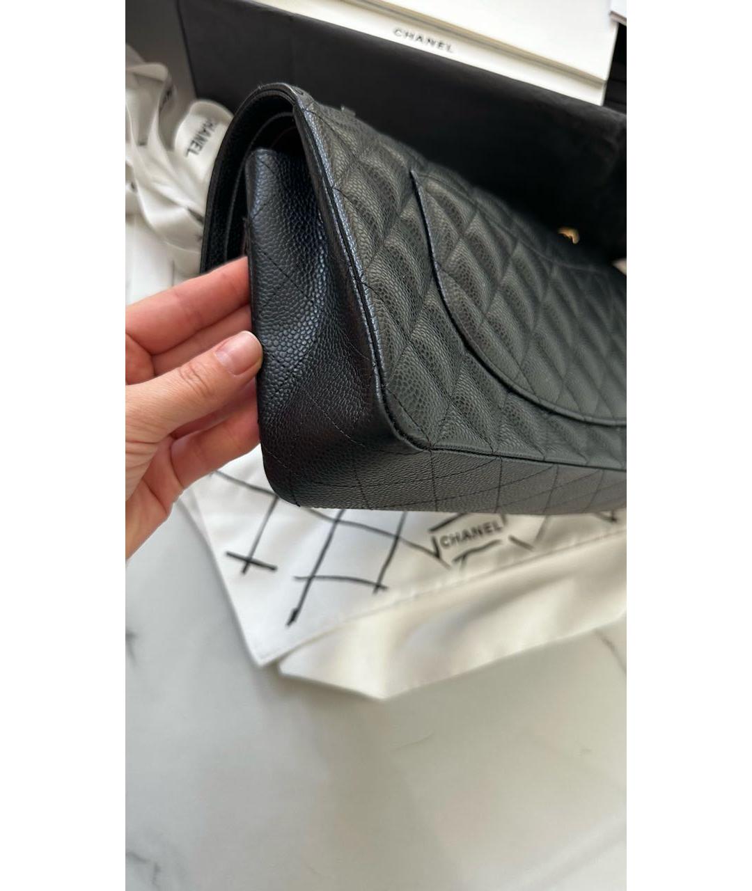 CHANEL Черная кожаная сумка через плечо, фото 6