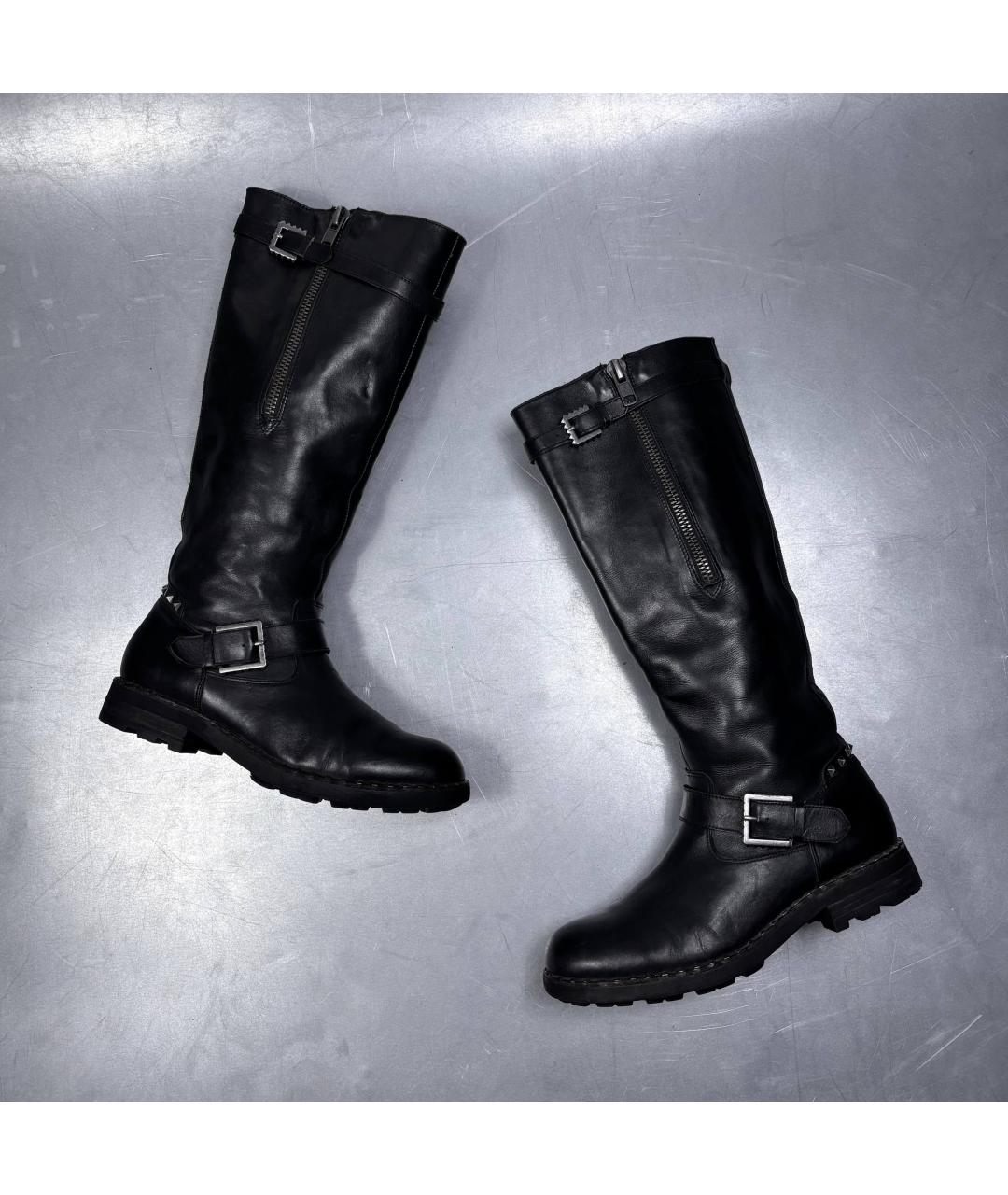 ASH Черные кожаные сапоги, фото 3