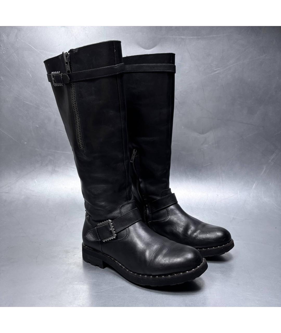 ASH Черные кожаные сапоги, фото 6