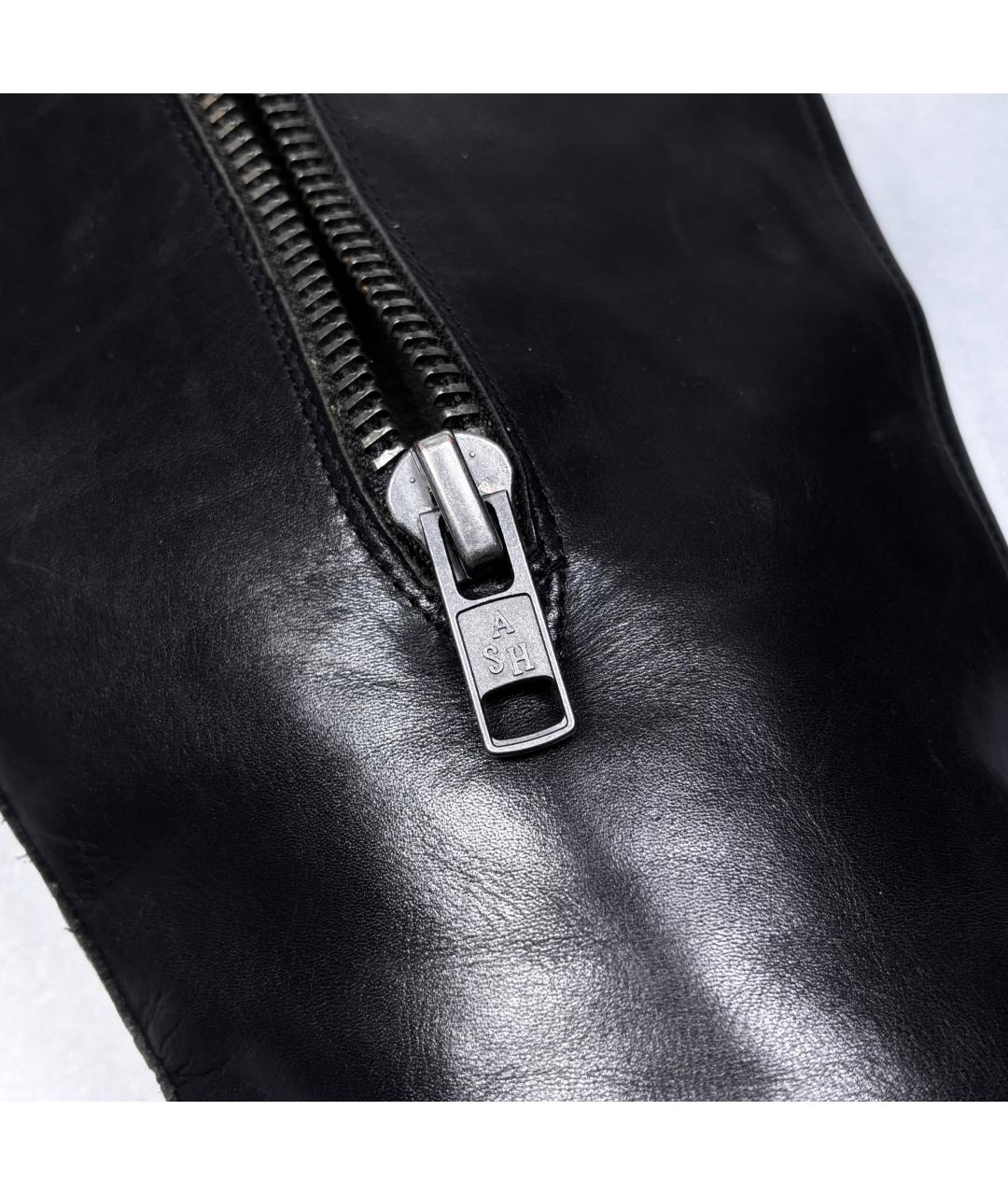 ASH Черные кожаные сапоги, фото 4