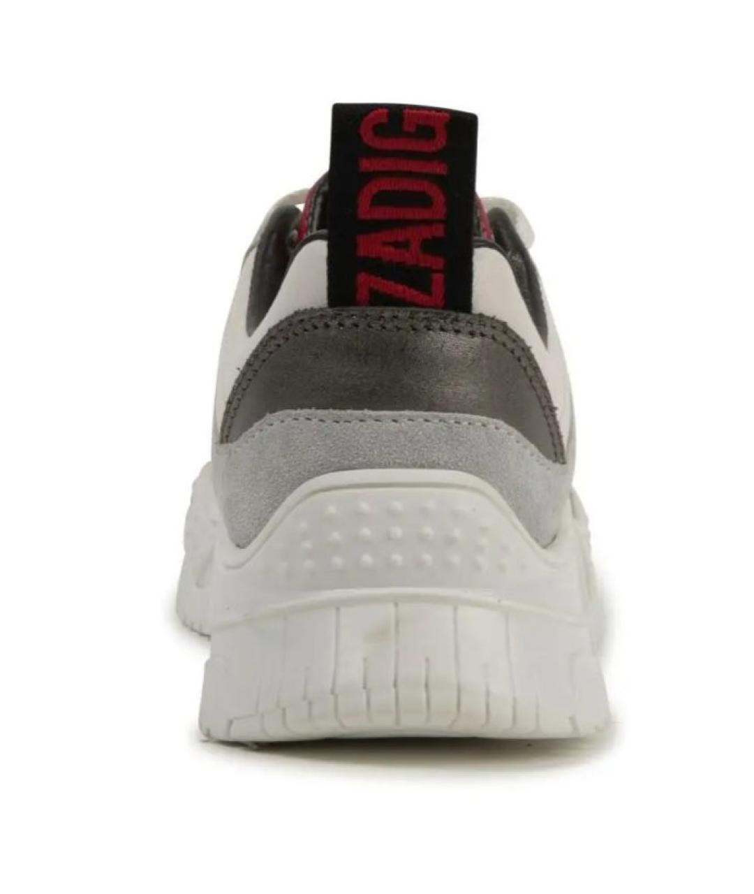 ZADIG & VOLTAIRE KIDS Серые кожаные кеды, фото 4
