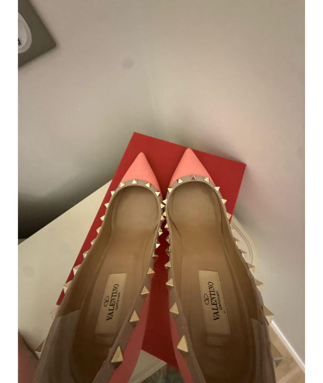 VALENTINO Розовые кожаные туфли, фото 3