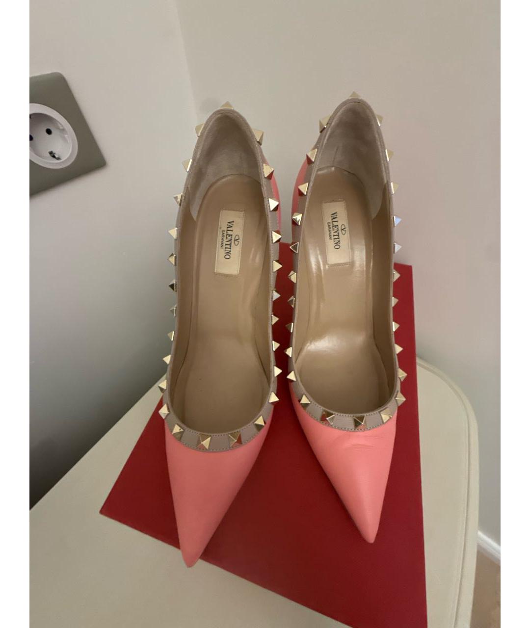 VALENTINO Розовые кожаные туфли, фото 2