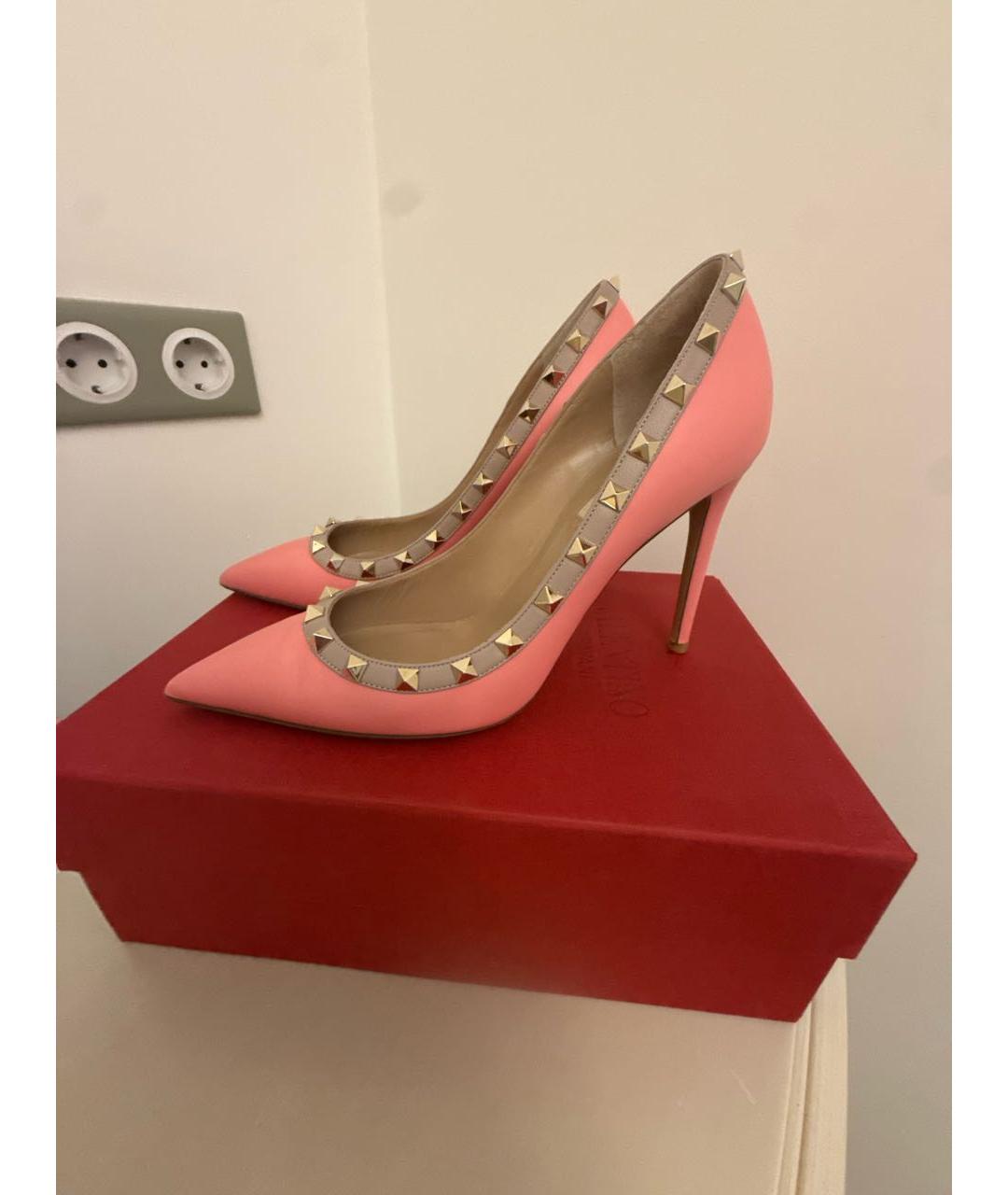 VALENTINO Розовые кожаные туфли, фото 5