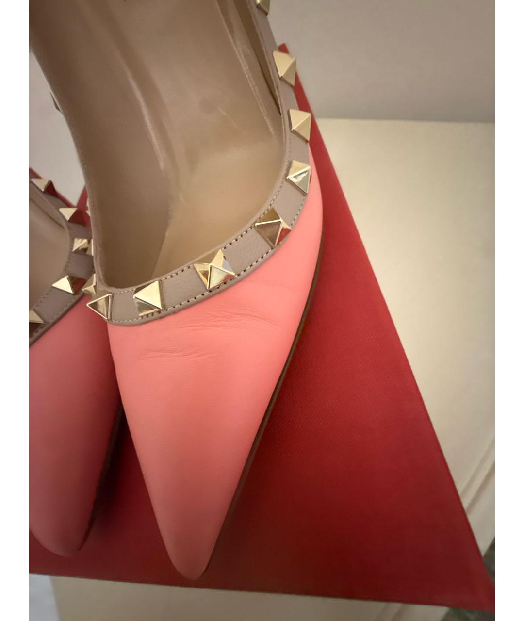 VALENTINO Розовые кожаные туфли, фото 4