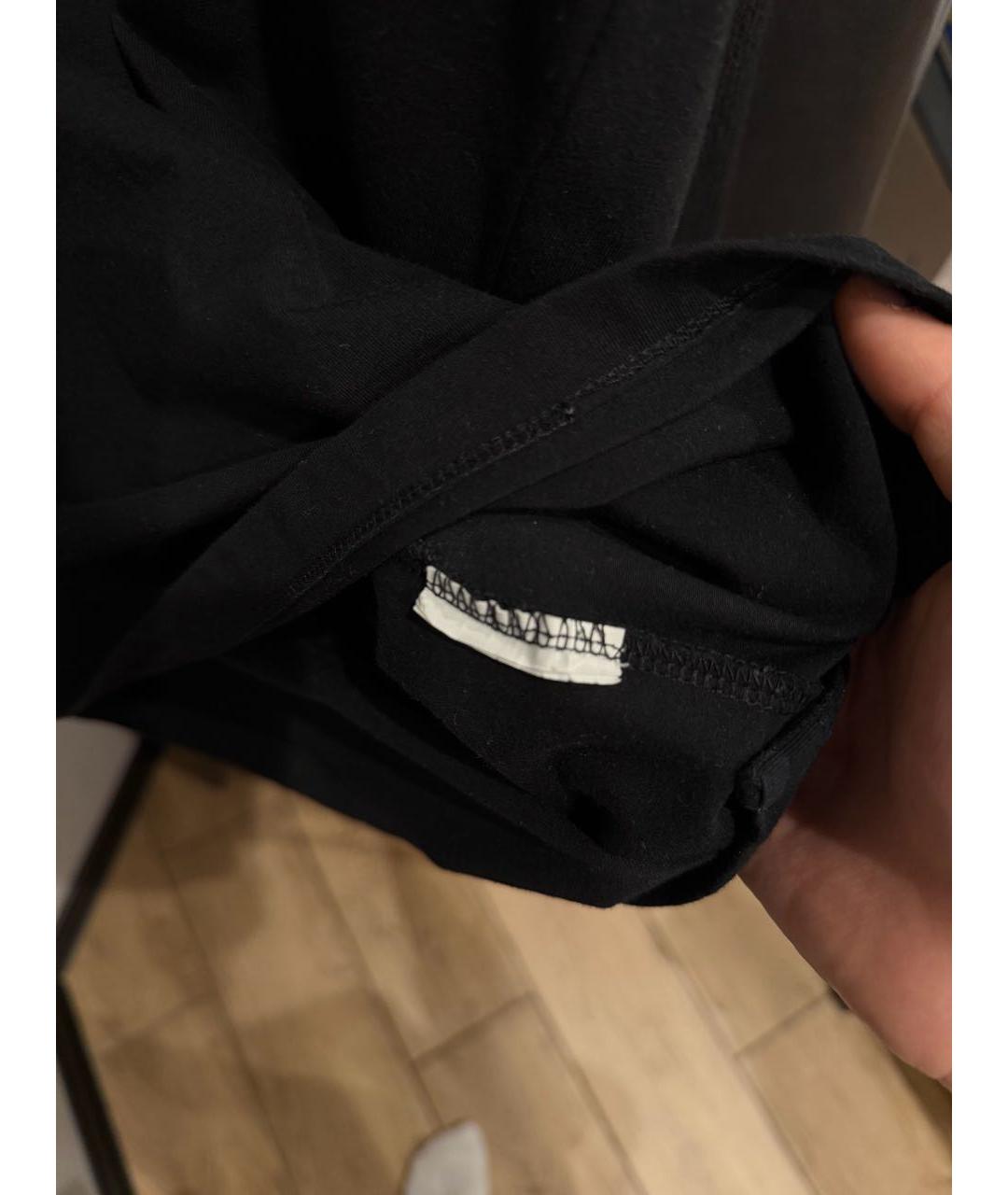 KARL LAGERFELD Черное хлопковое поло с коротким рукавом, фото 5