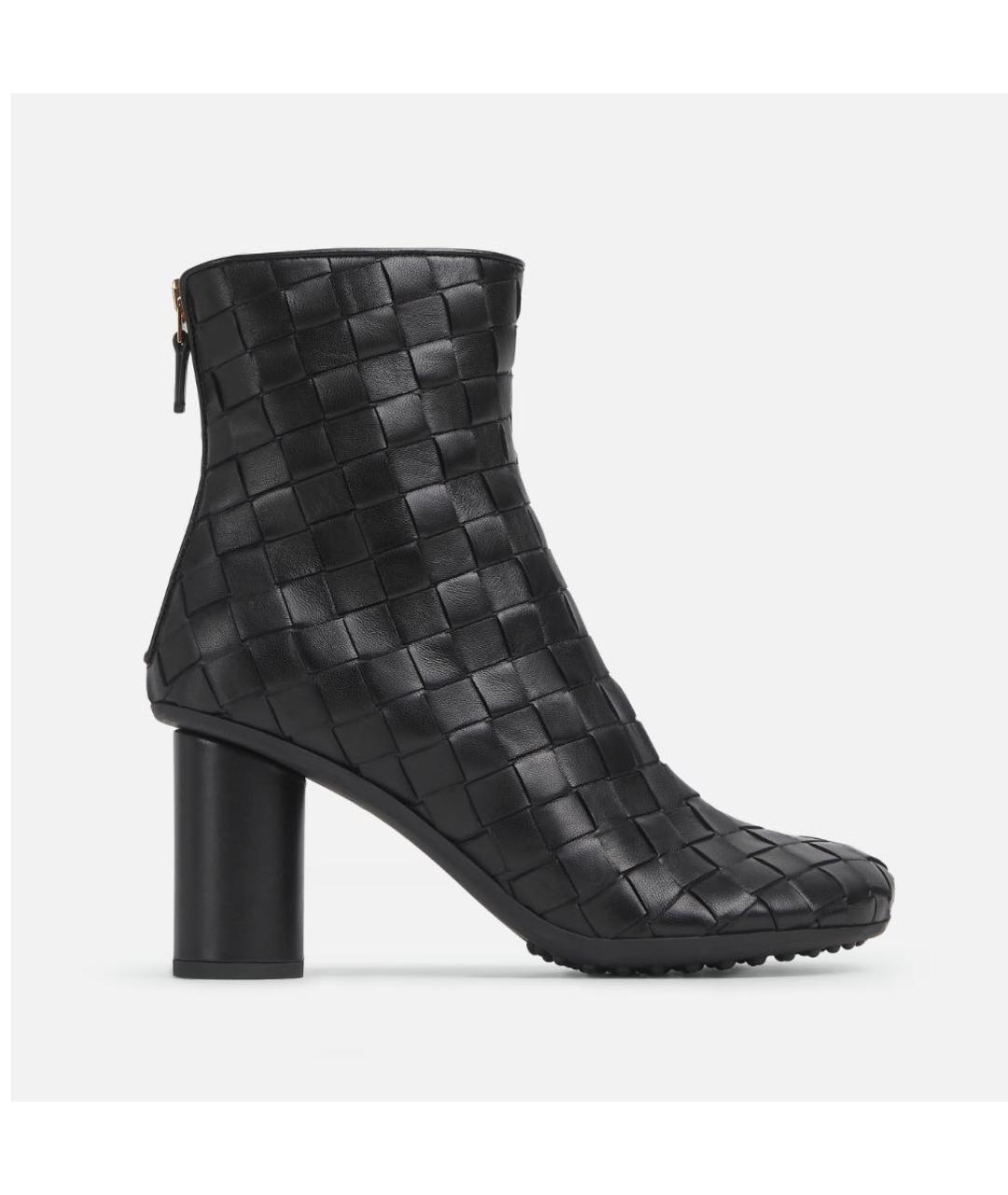 BOTTEGA VENETA Черные кожаные ботильоны, фото 7