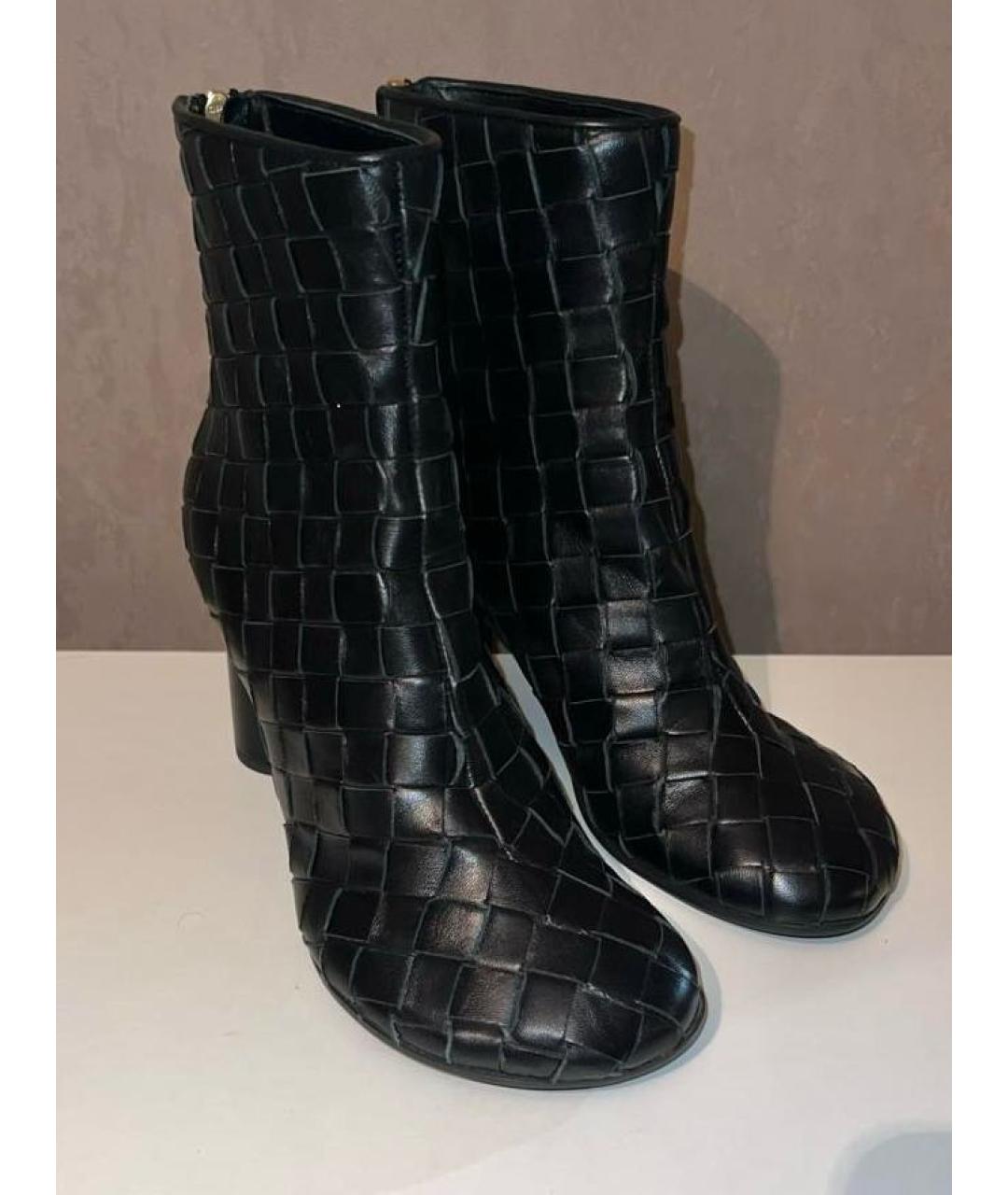 BOTTEGA VENETA Черные кожаные ботильоны, фото 6