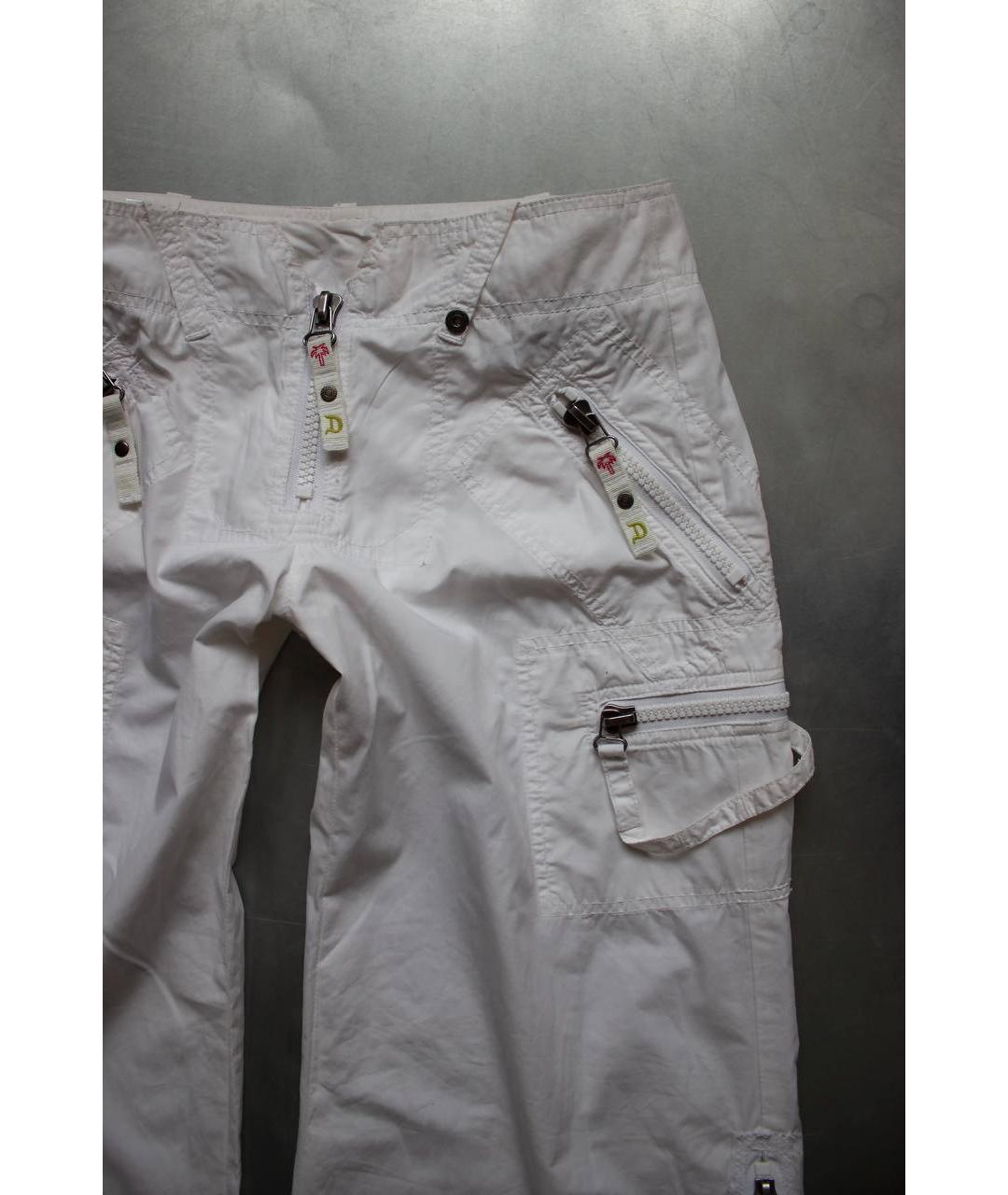 DIESEL Белые хлопковые повседневные брюки, фото 2