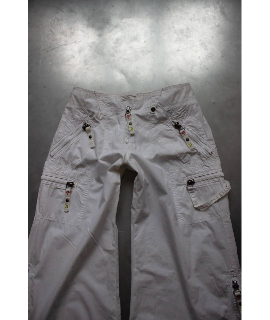 DIESEL Белые хлопковые повседневные брюки, фото 3