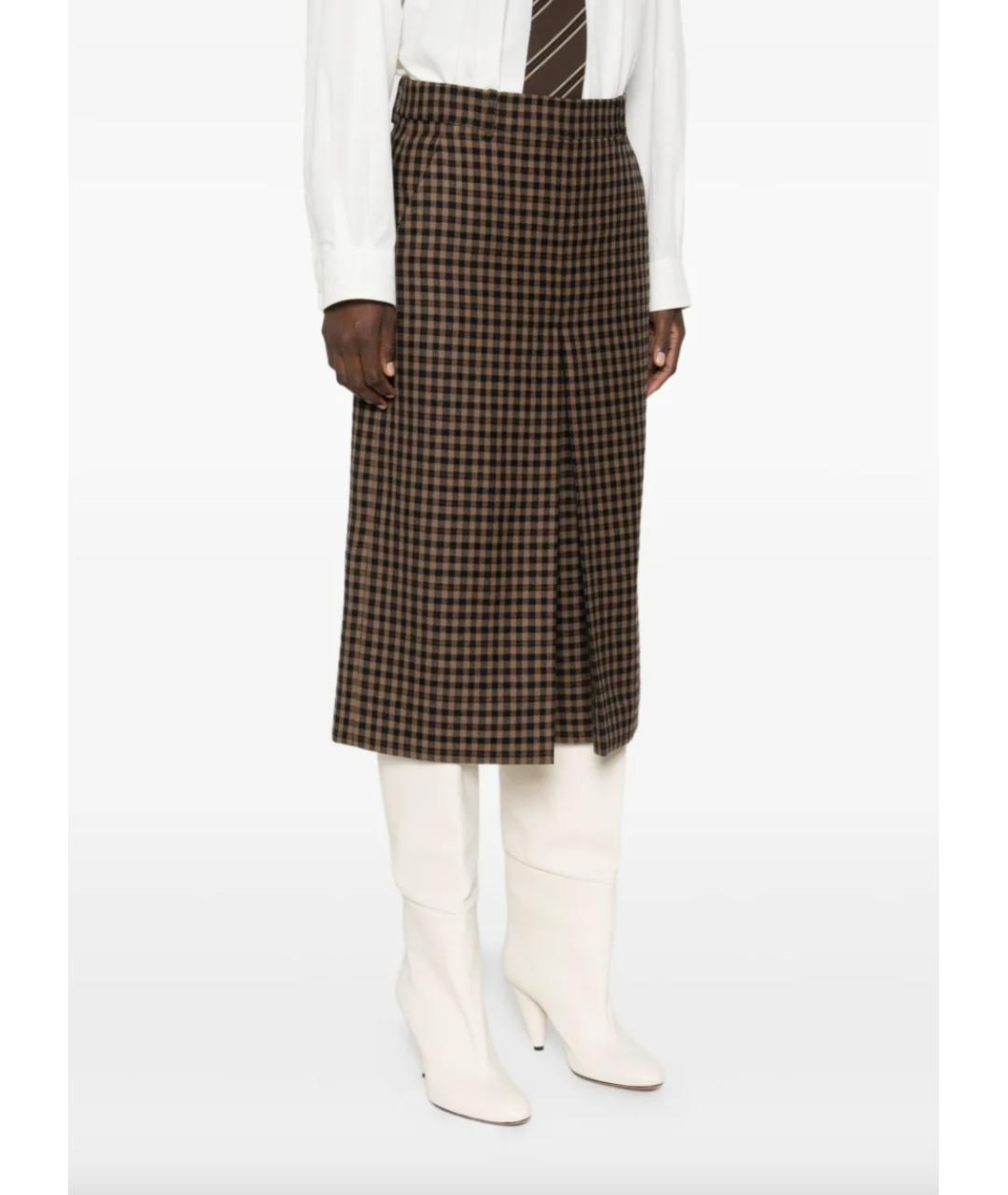 SAINT LAURENT Коричневые шерстяные шорты, фото 2