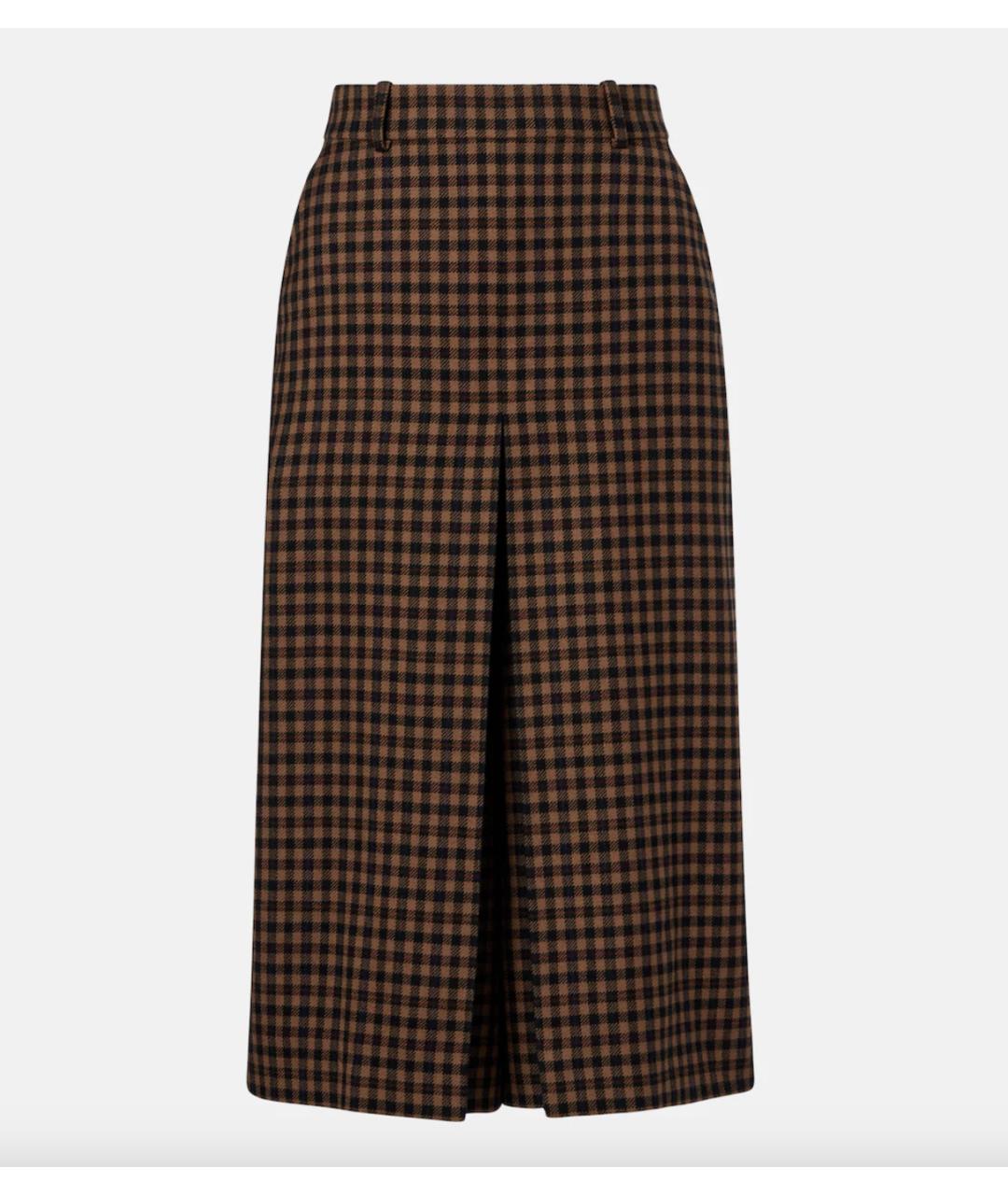 SAINT LAURENT Коричневые шерстяные шорты, фото 1