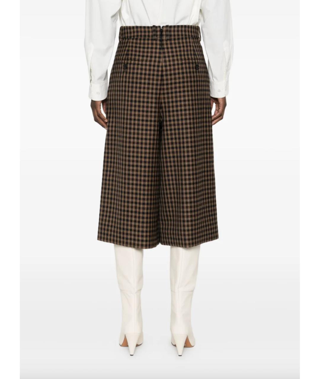 SAINT LAURENT Коричневые шерстяные шорты, фото 3