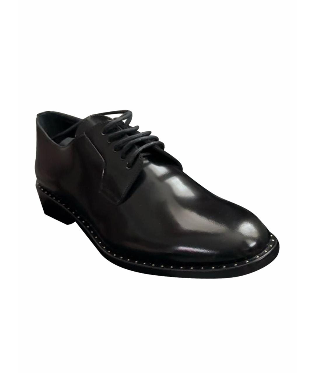 SAINT LAURENT Черные кожаные брогги и оксфорды, фото 1