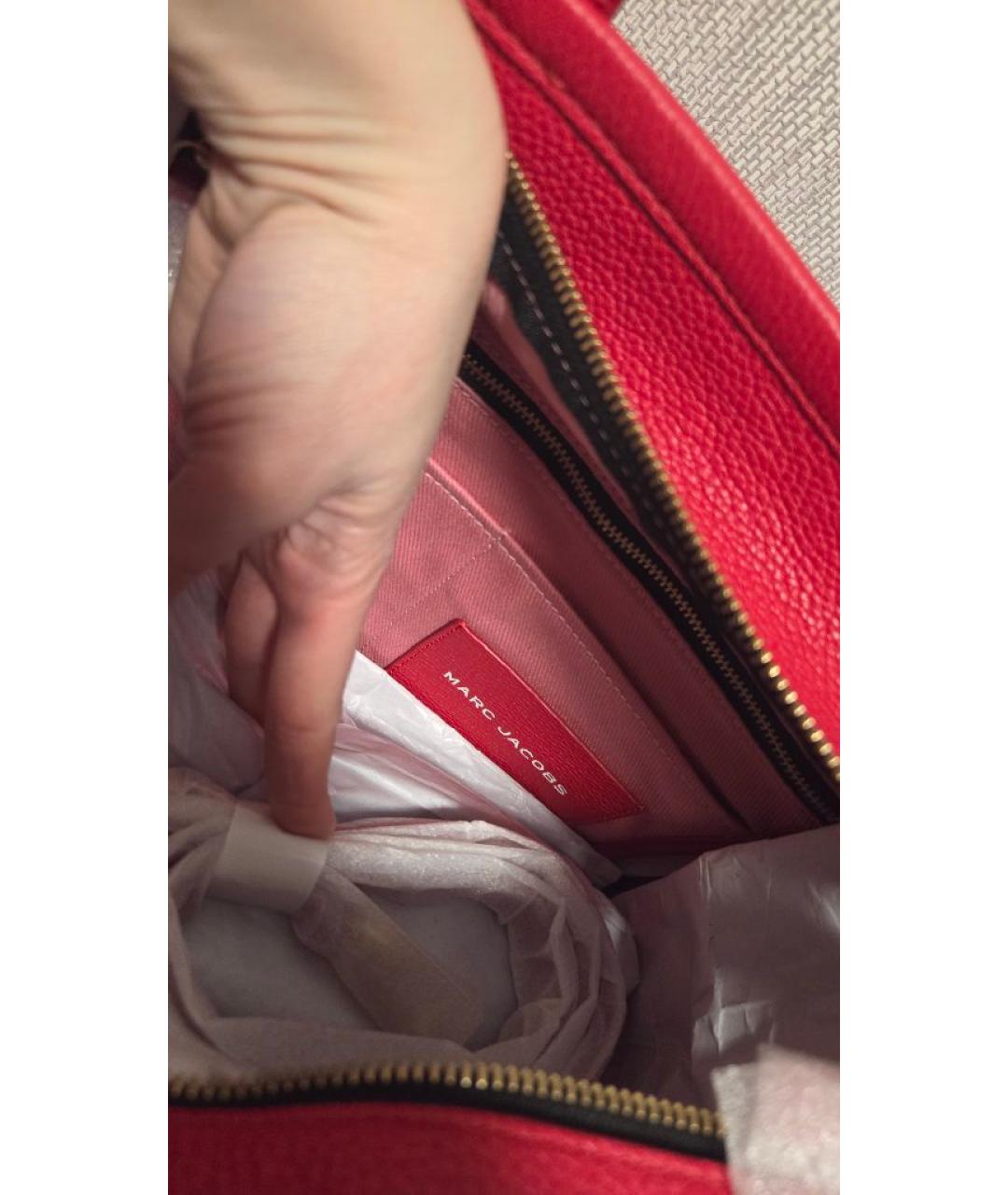 MARC JACOBS Красная кожаная сумка тоут, фото 8