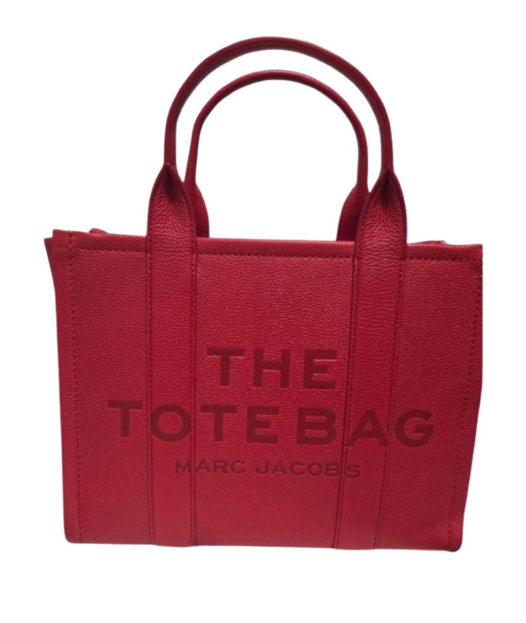 MARC JACOBS Красная кожаная сумка тоут, фото 11
