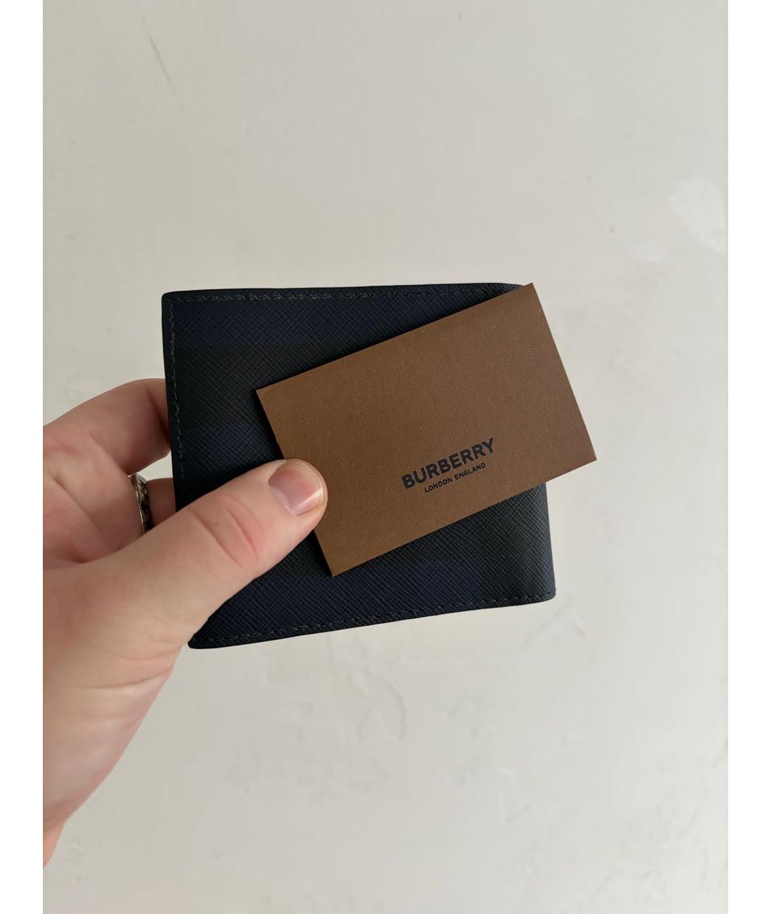BURBERRY Темно-синий кошелек, фото 4