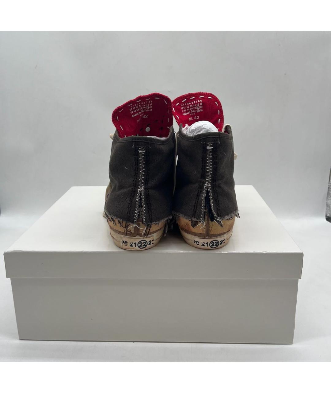 MAISON MARGIELA Мульти текстильные высокие кроссовки / кеды, фото 7