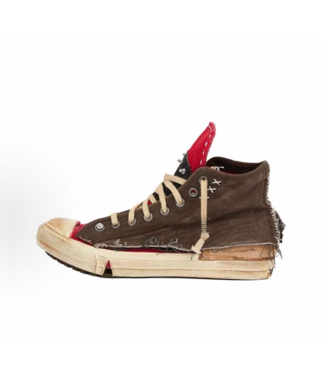 MAISON MARGIELA Мульти текстильные высокие кроссовки / кеды, фото 2