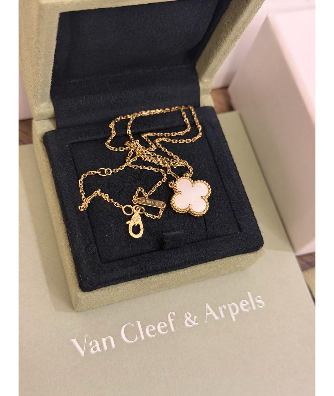 VAN CLEEF & ARPELS Белое колье из желтого золота, фото 2