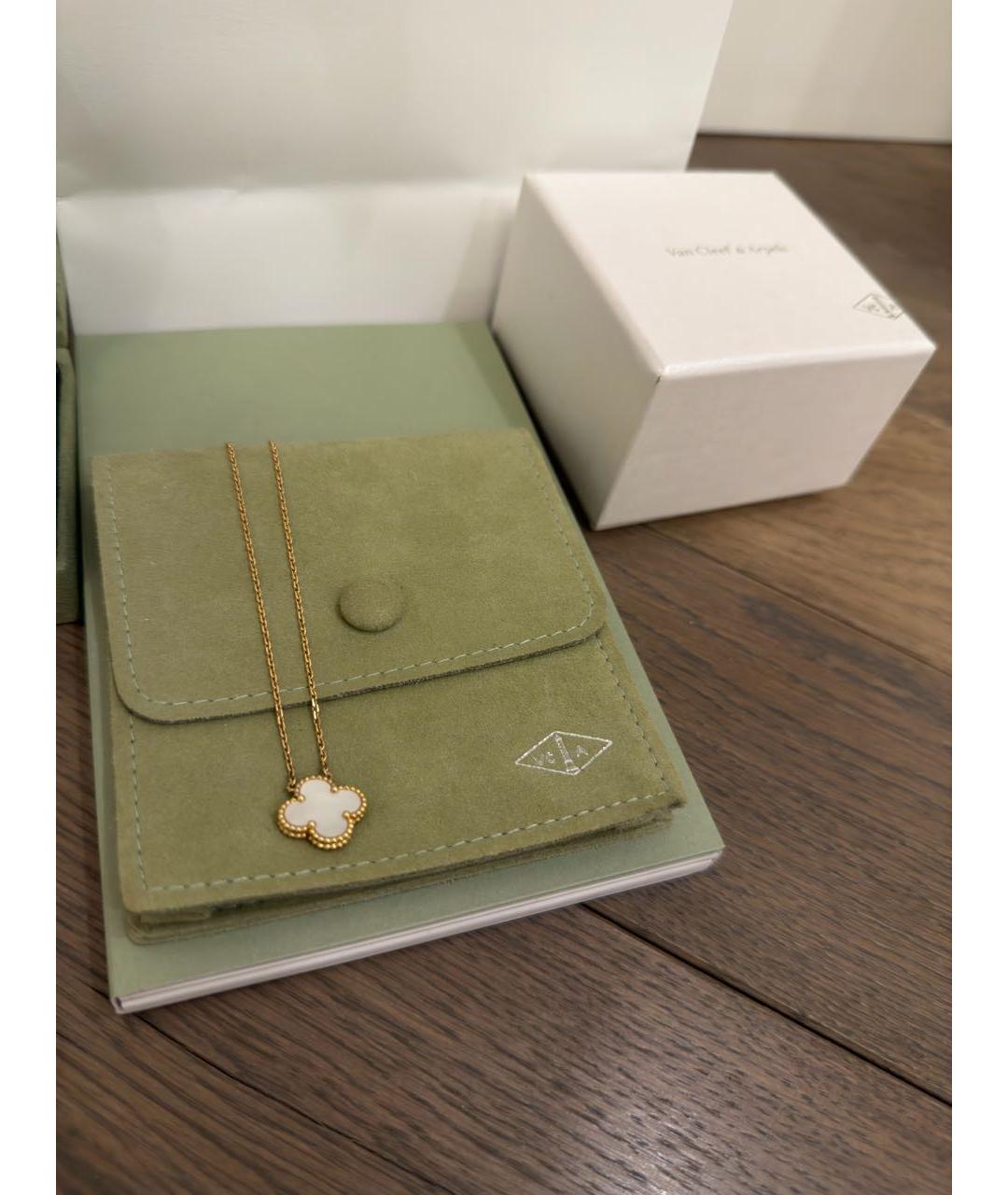 VAN CLEEF & ARPELS Белое колье из желтого золота, фото 3