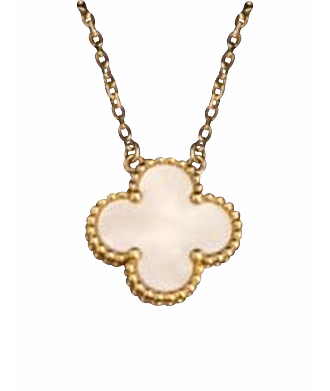 VAN CLEEF & ARPELS Белое колье из желтого золота, фото 1