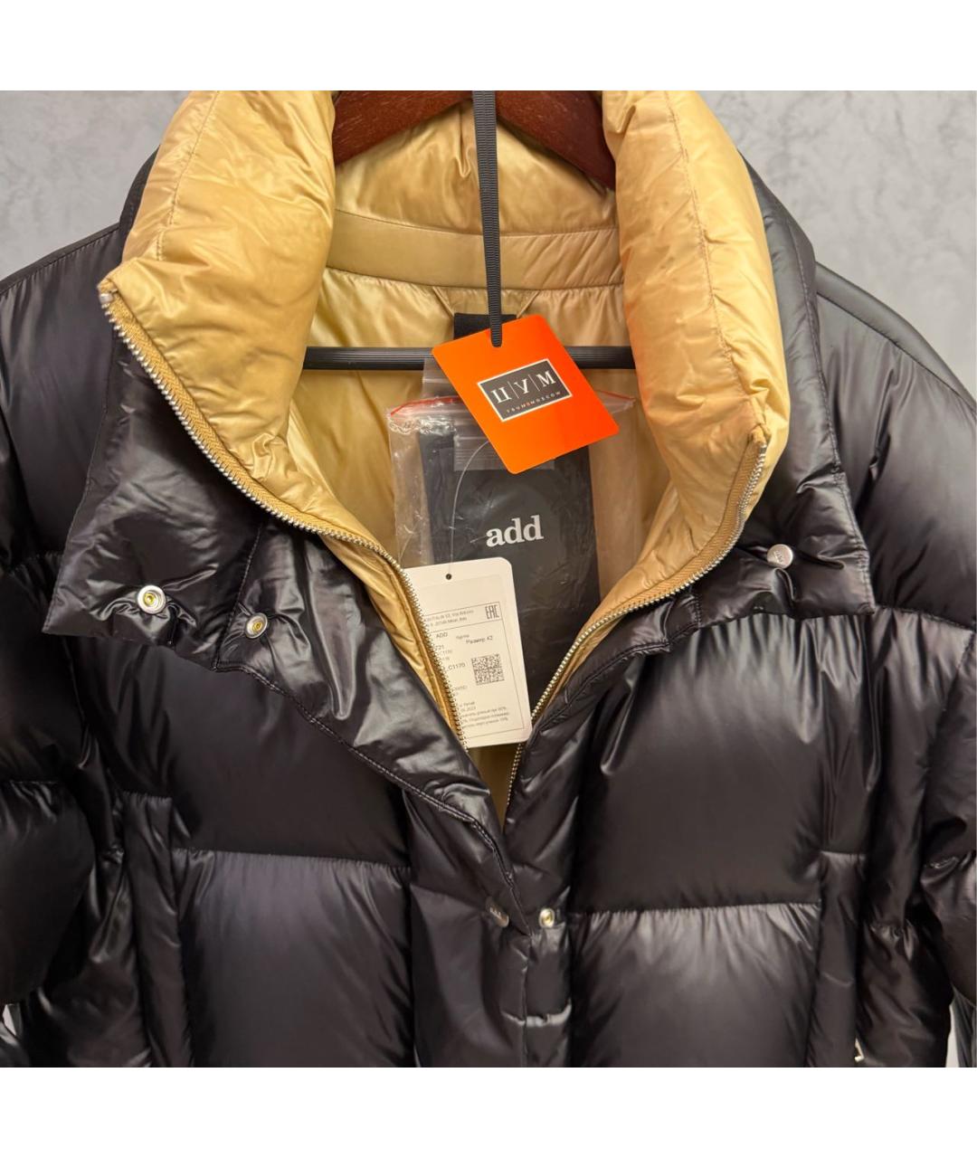 ADD Черный полиамидовый пуховик, фото 3