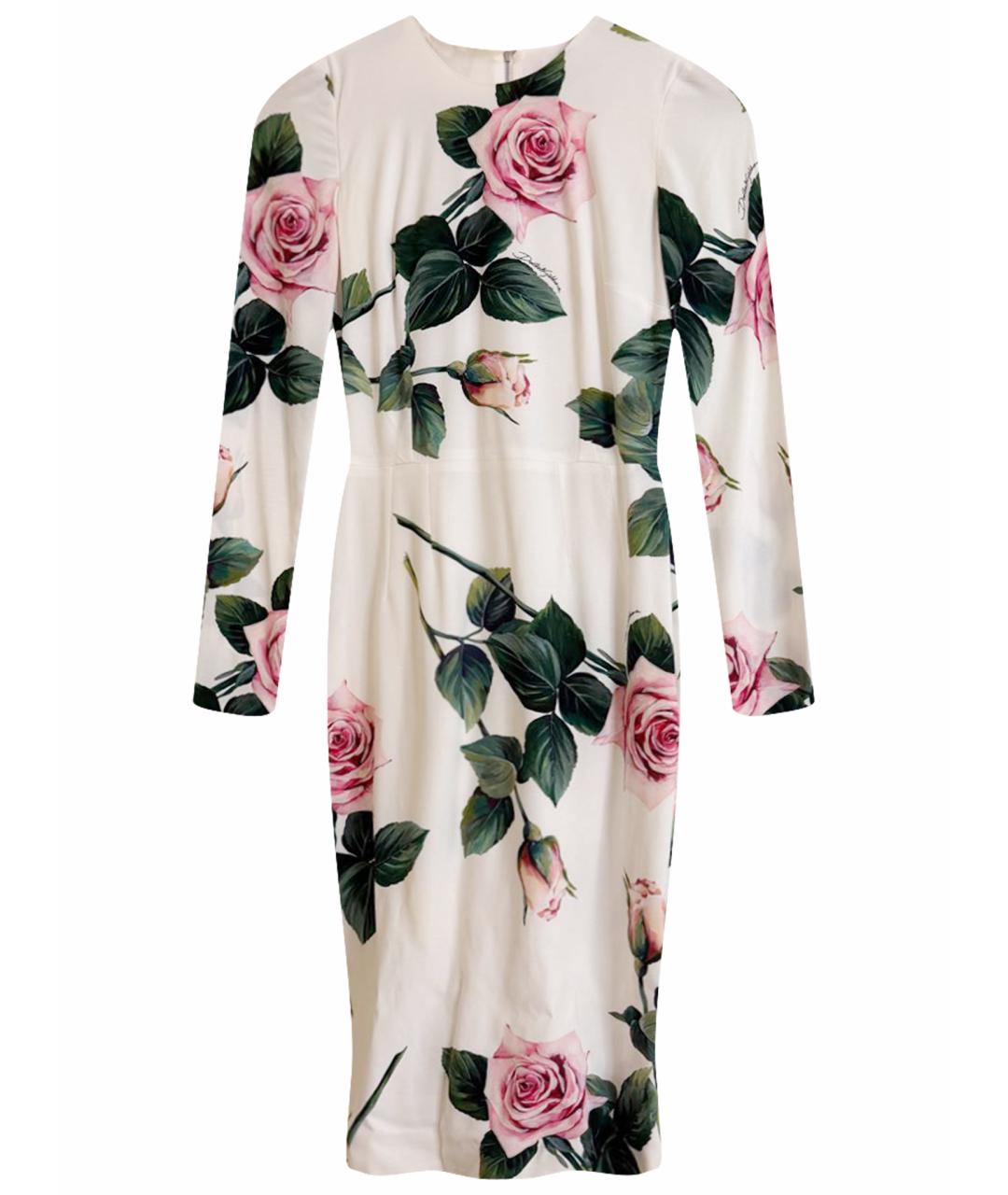 DOLCE&GABBANA Мульти вискозное коктейльное платье, фото 1