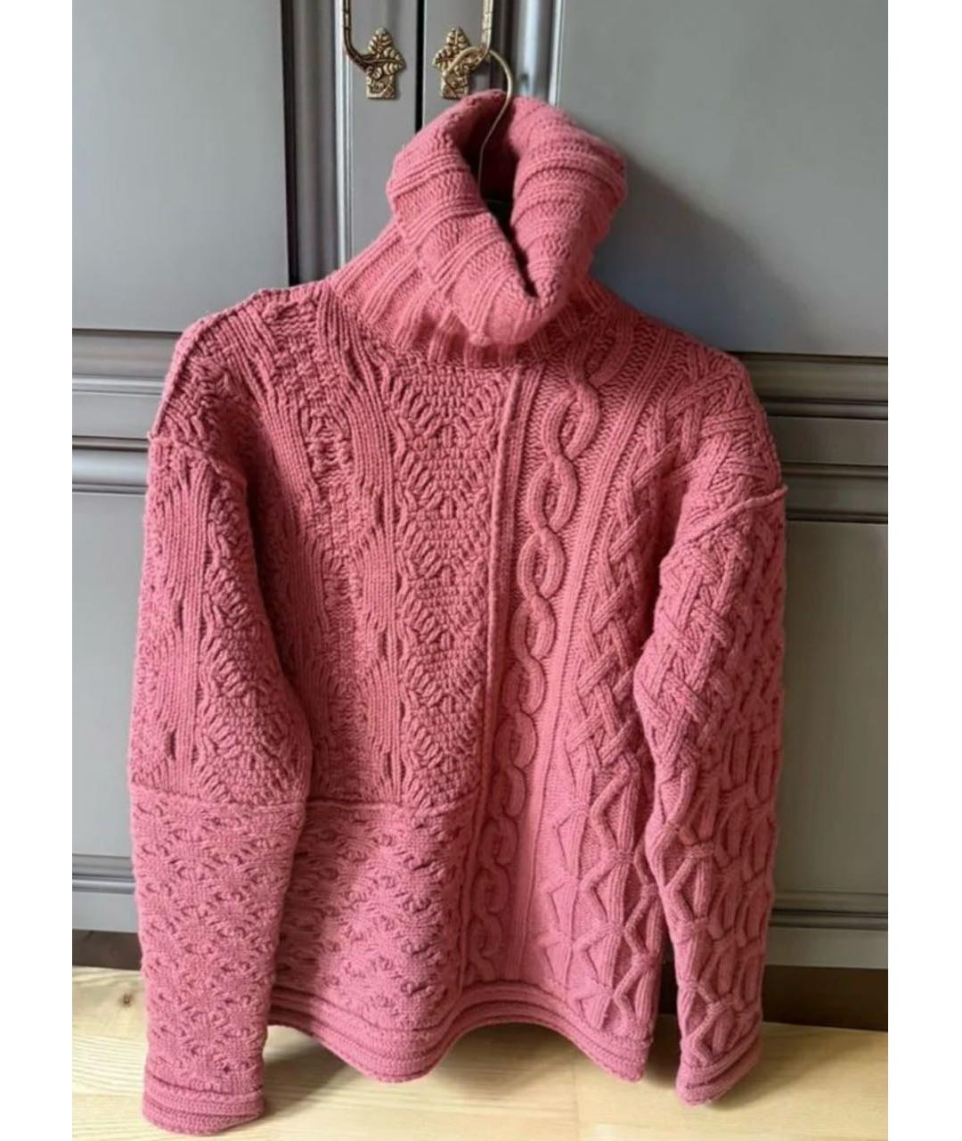 HERMES Розовый кашемировый джемпер / свитер, фото 7
