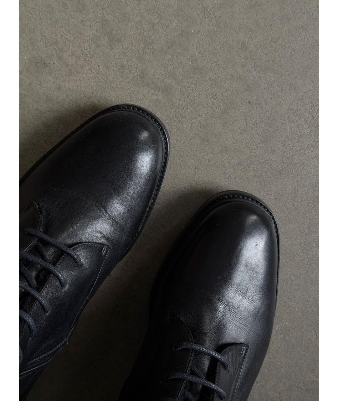 JIL SANDER Черные кожаные ботинки, фото 8