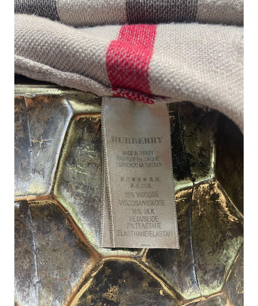 BURBERRY Бежевое вискозное повседневное платье, фото 6