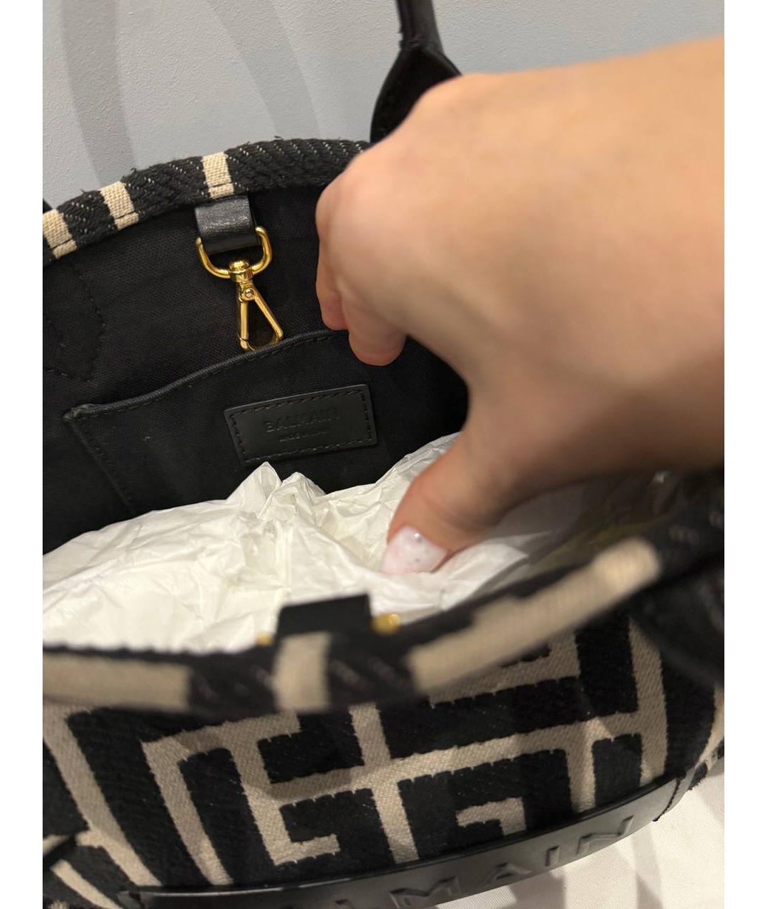 BALMAIN Мульти тканевая сумка с короткими ручками, фото 4