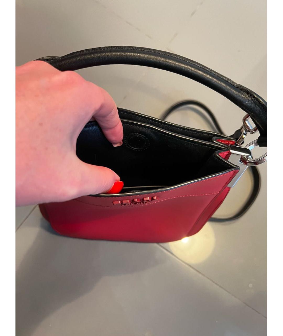 PRADA Красная кожаная сумка через плечо, фото 6