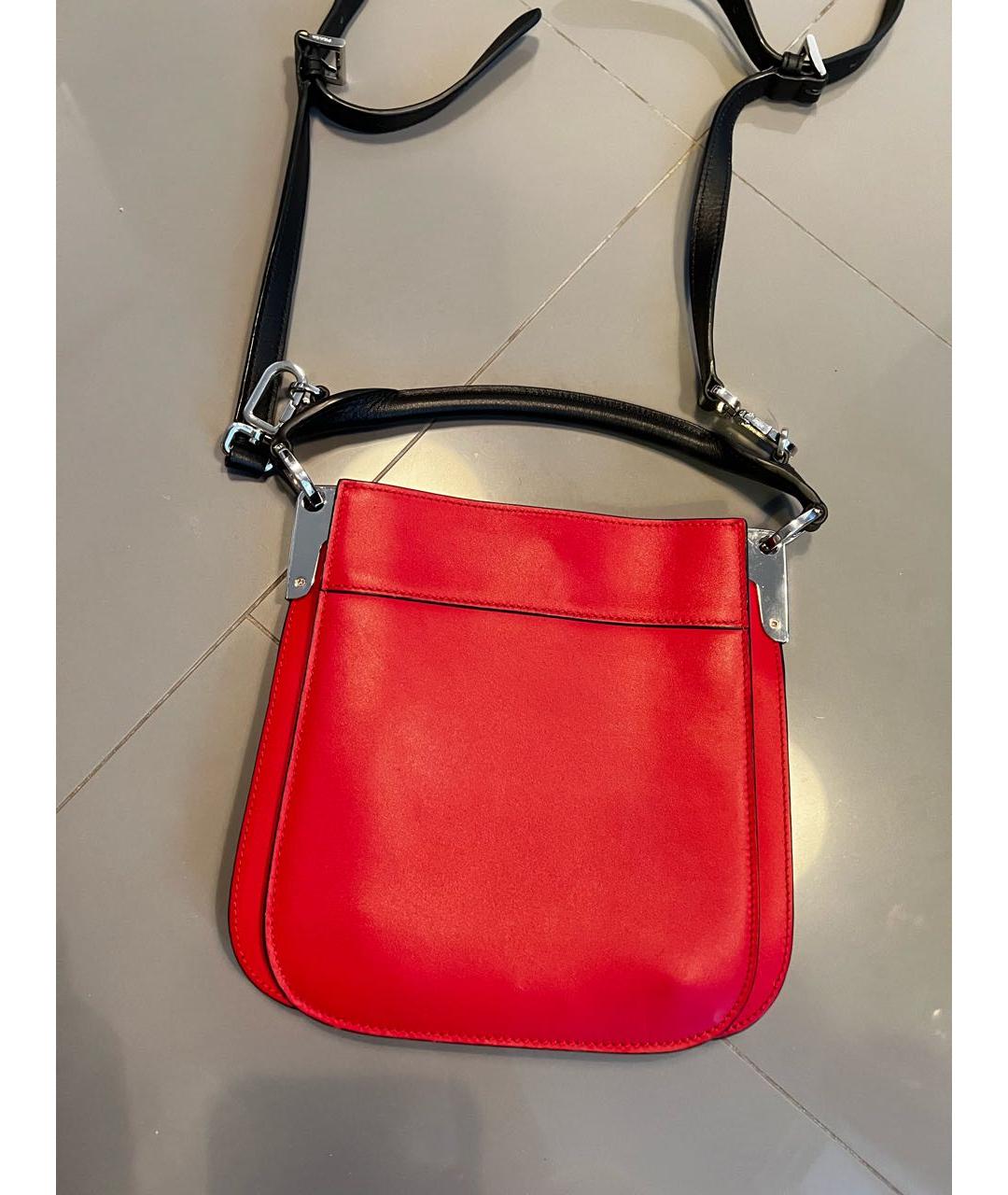 PRADA Красная кожаная сумка через плечо, фото 3