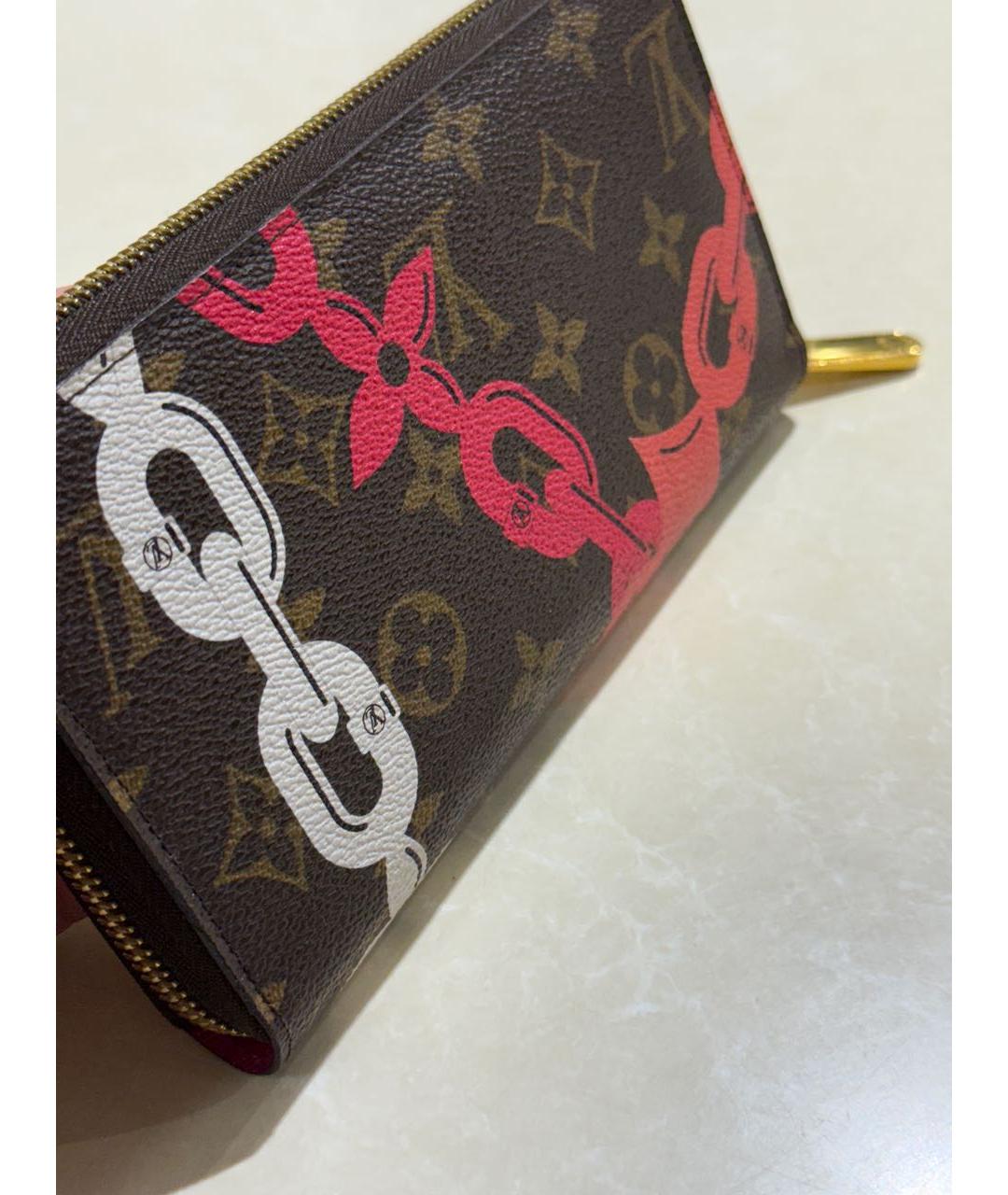 LOUIS VUITTON Коричневый кошелек, фото 3