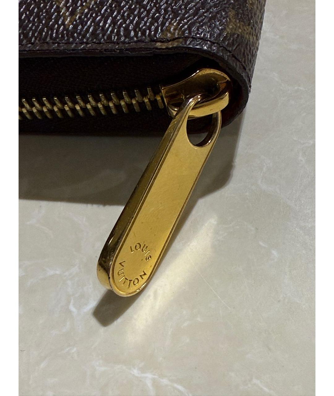 LOUIS VUITTON Коричневый кошелек, фото 7