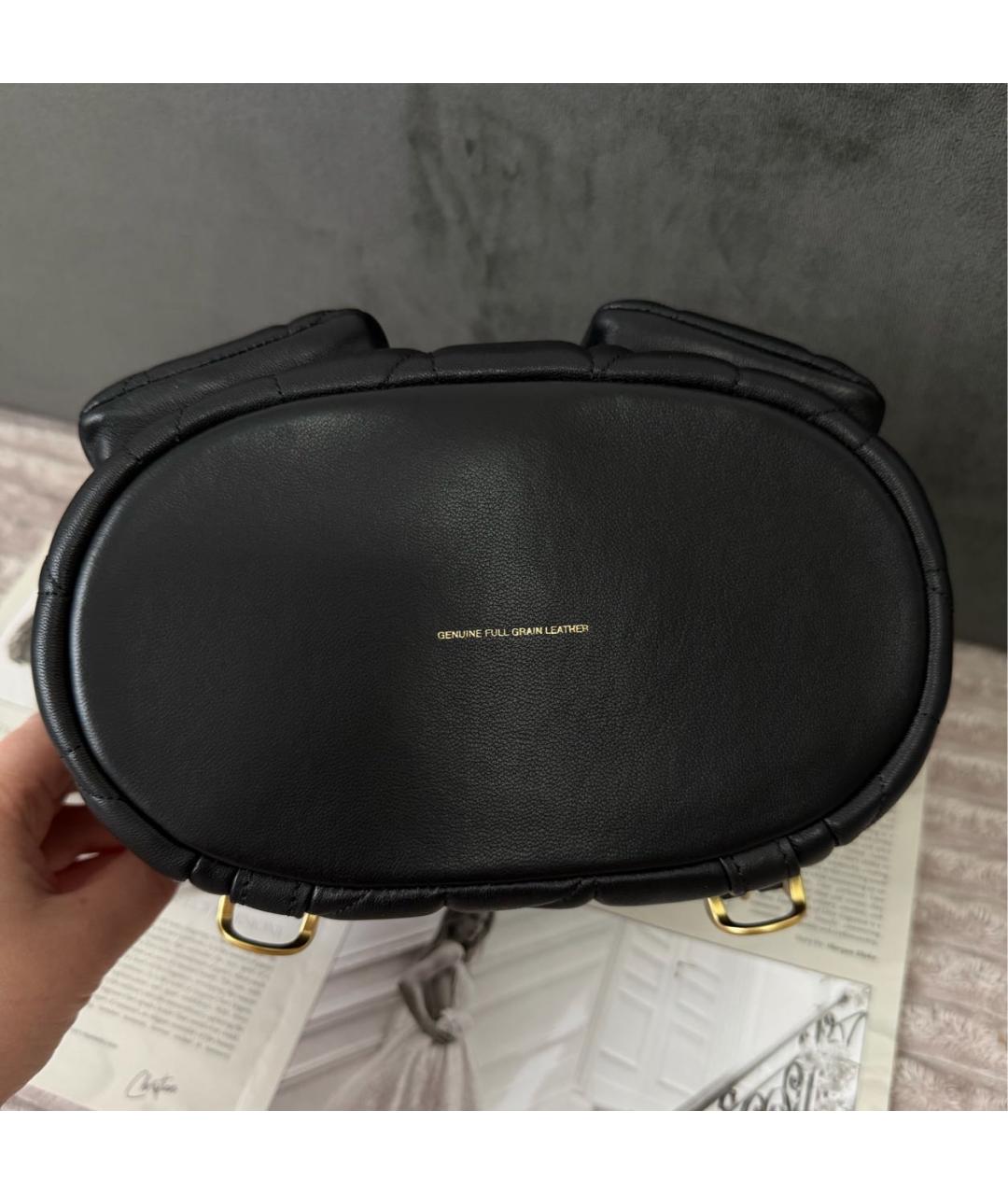 COACH Черный кожаный рюкзак, фото 6