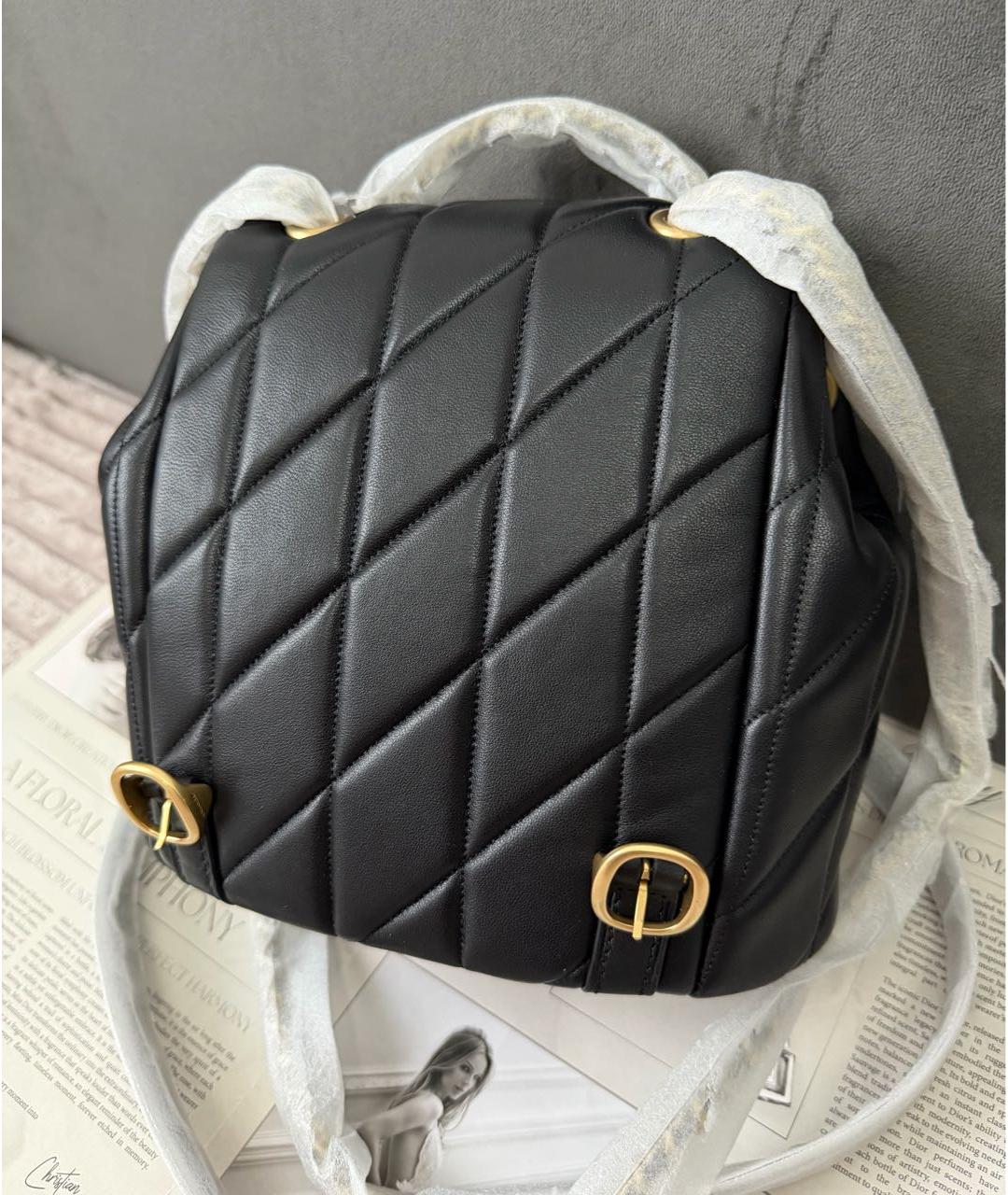 COACH Черный кожаный рюкзак, фото 3