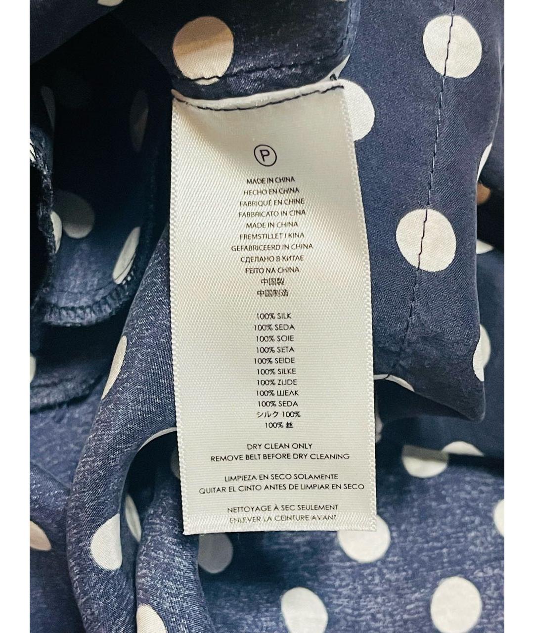 MICHAEL KORS Темно-синее шелковое повседневное платье, фото 3