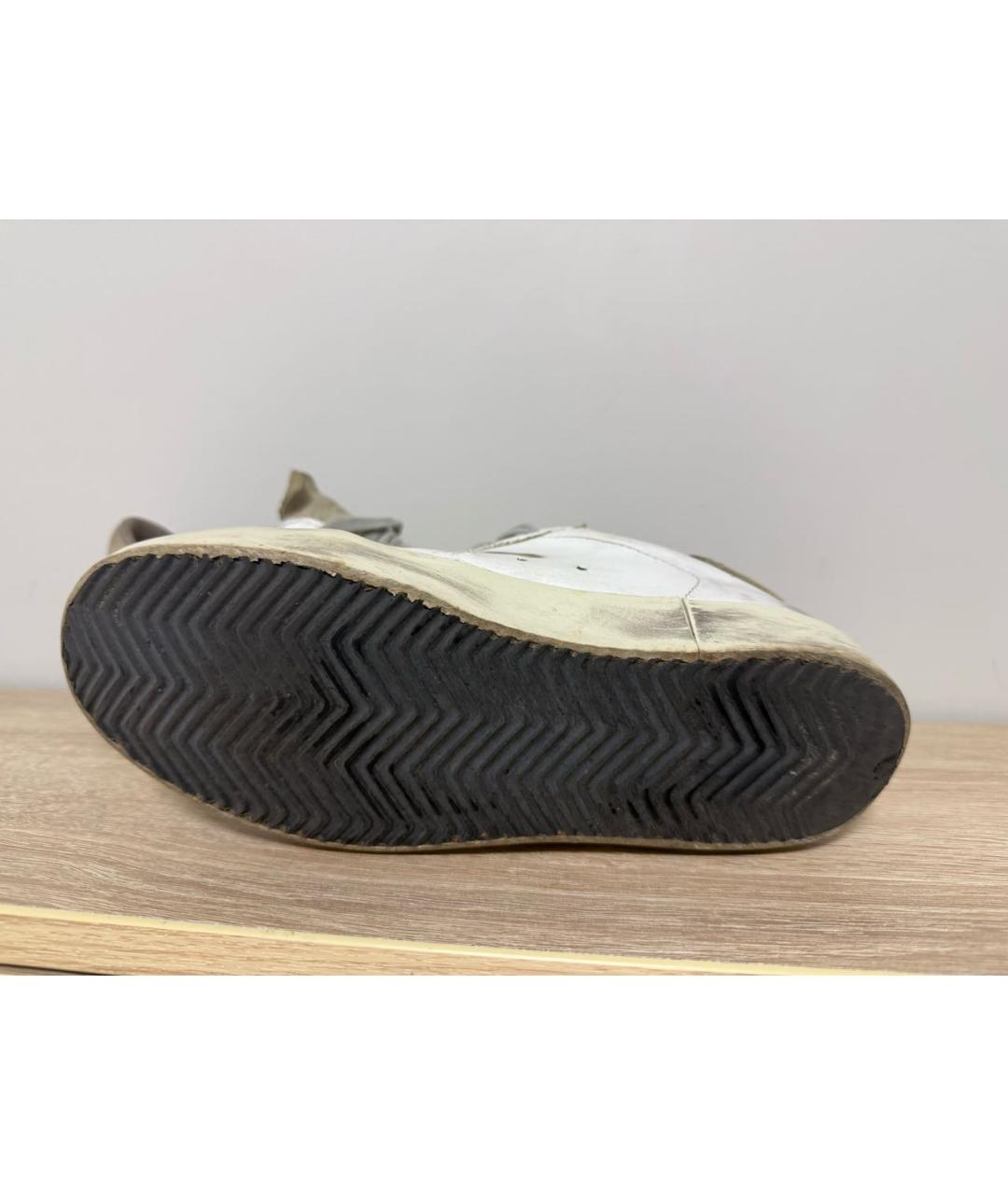 GOLDEN GOOSE DELUXE BRAND Белые кожаные кроссовки, фото 4