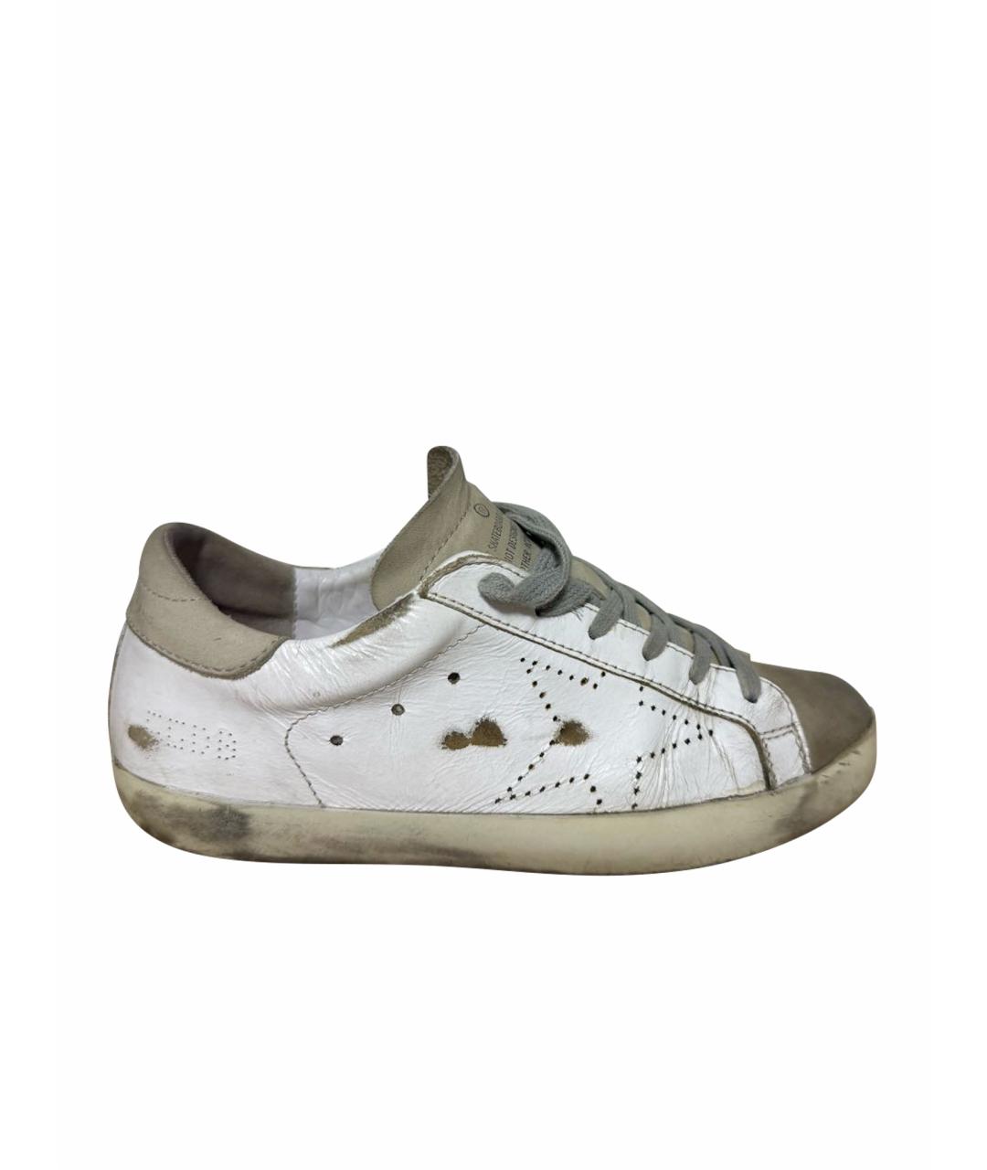 GOLDEN GOOSE DELUXE BRAND Белые кожаные кроссовки, фото 1