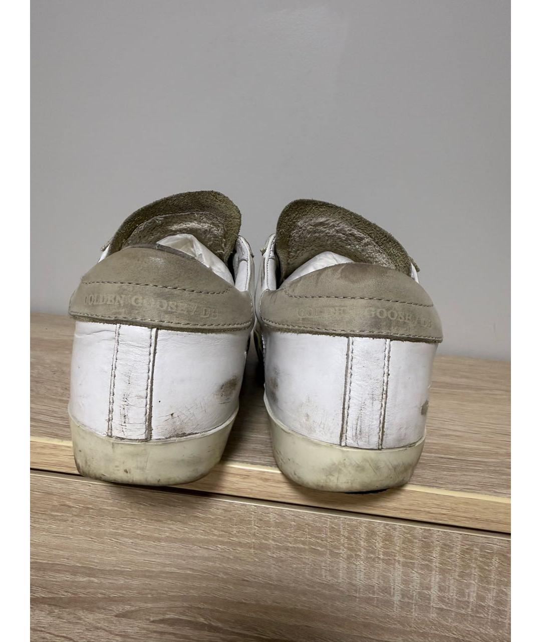 GOLDEN GOOSE DELUXE BRAND Белые кожаные кроссовки, фото 3